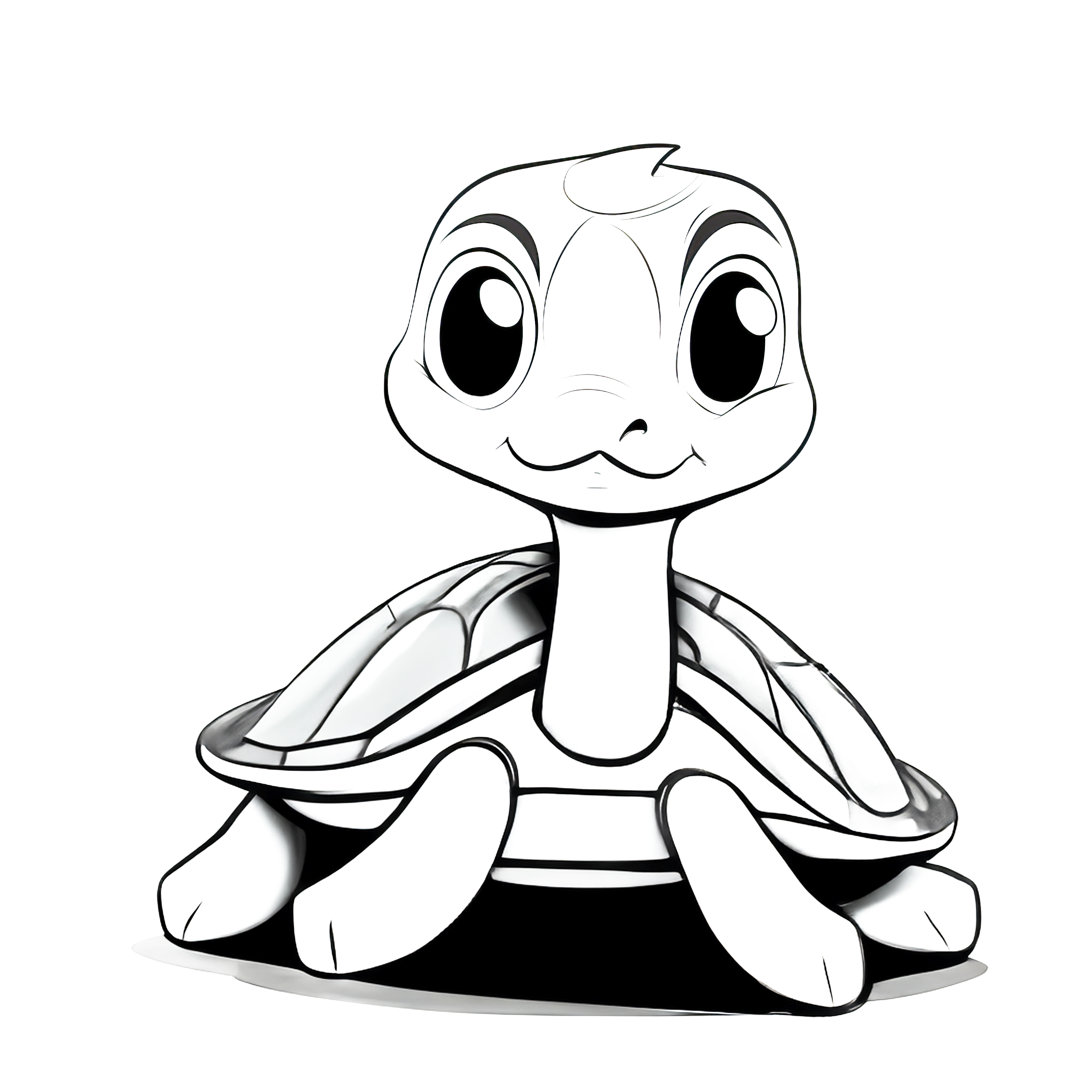 Coloriage de tortue curieuse pour enfants - Téléchargement gratuit