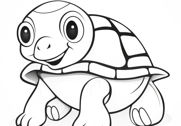 Coloriage de bébé tortue - Téléchargement gratuit & à colorier