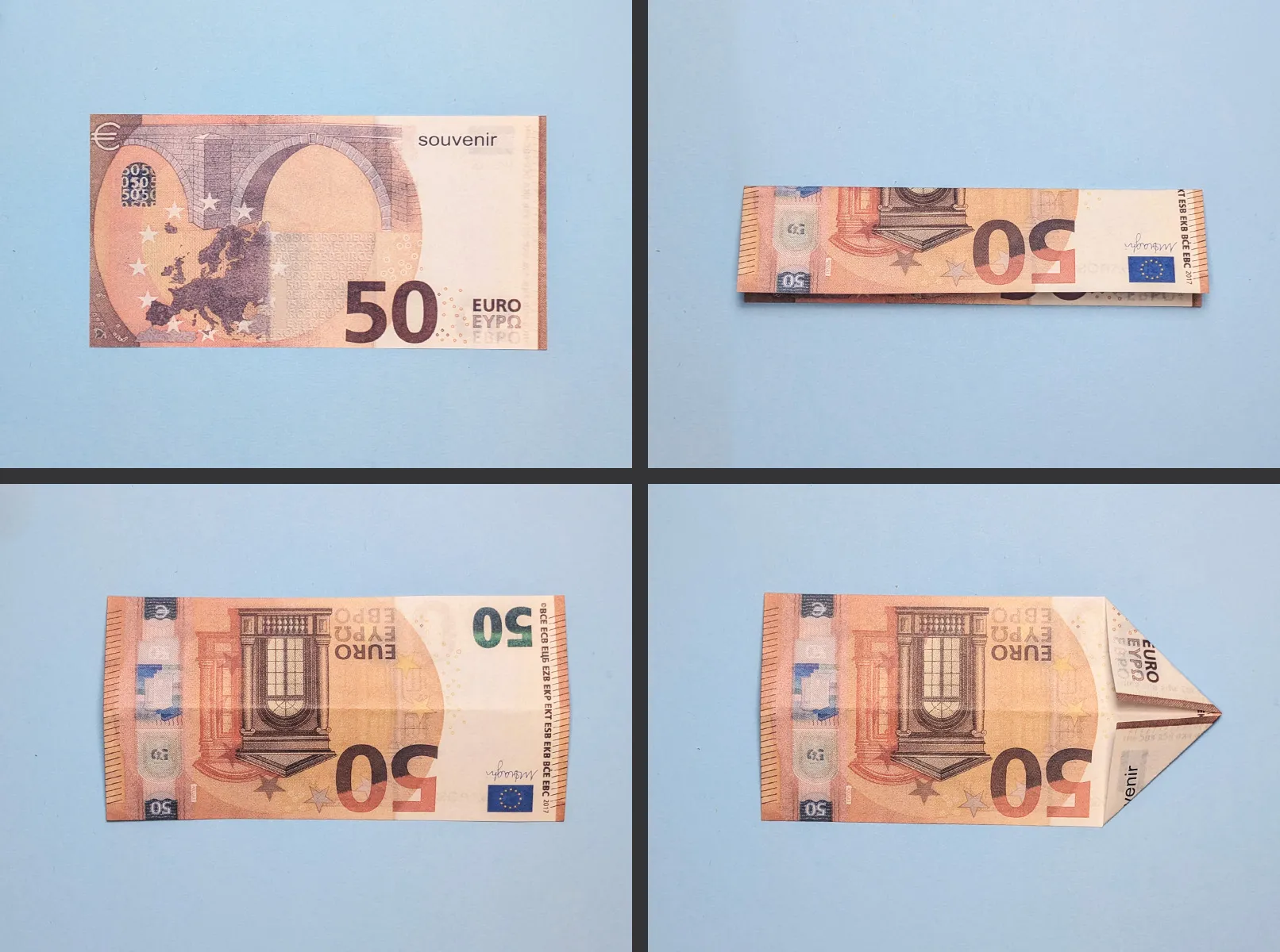 Cómo doblar una estrella a partir de un billete: Instrucciones paso a paso con fotos. Imagen 1