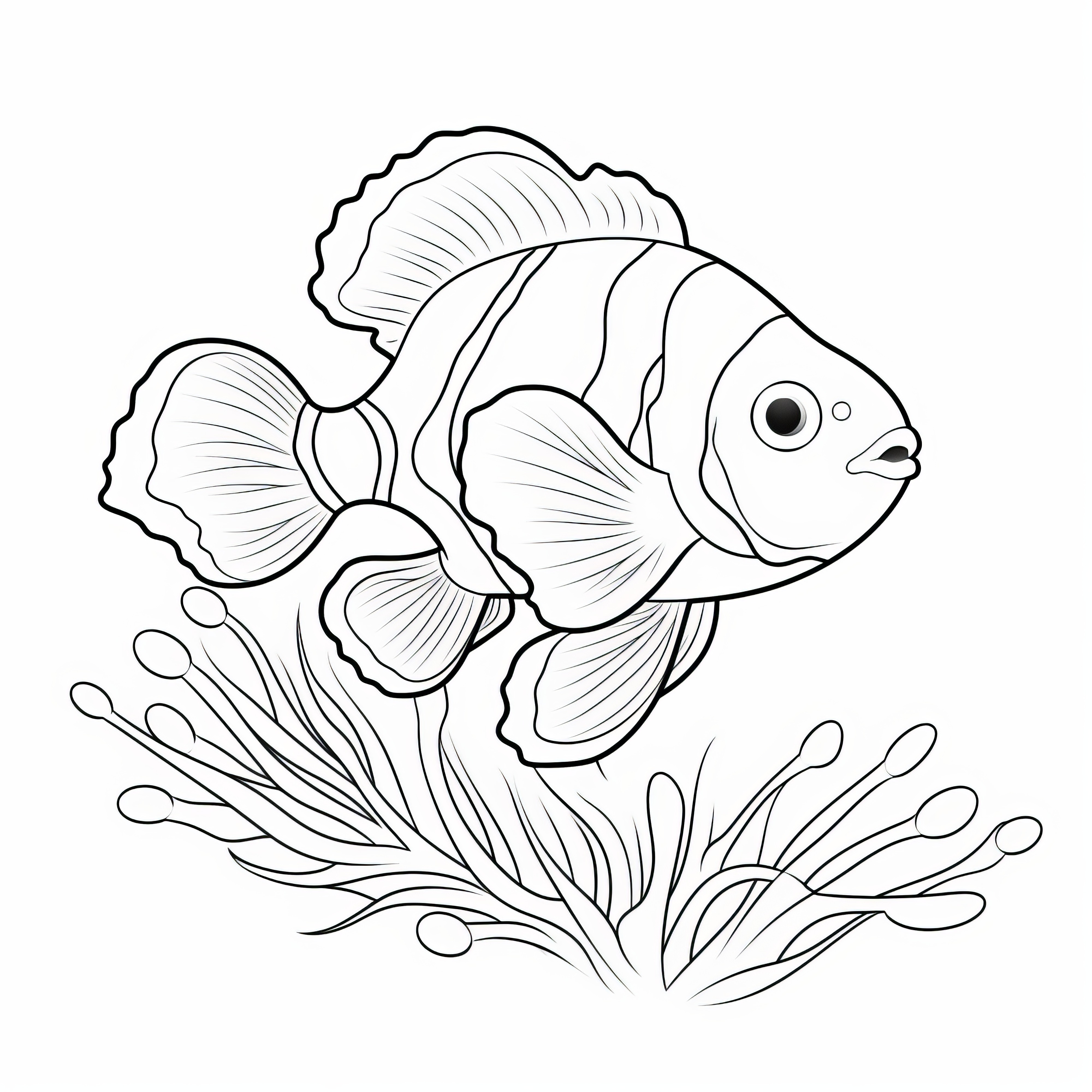 Poisson coloré : Image à colorier à télécharger (Gratuit)