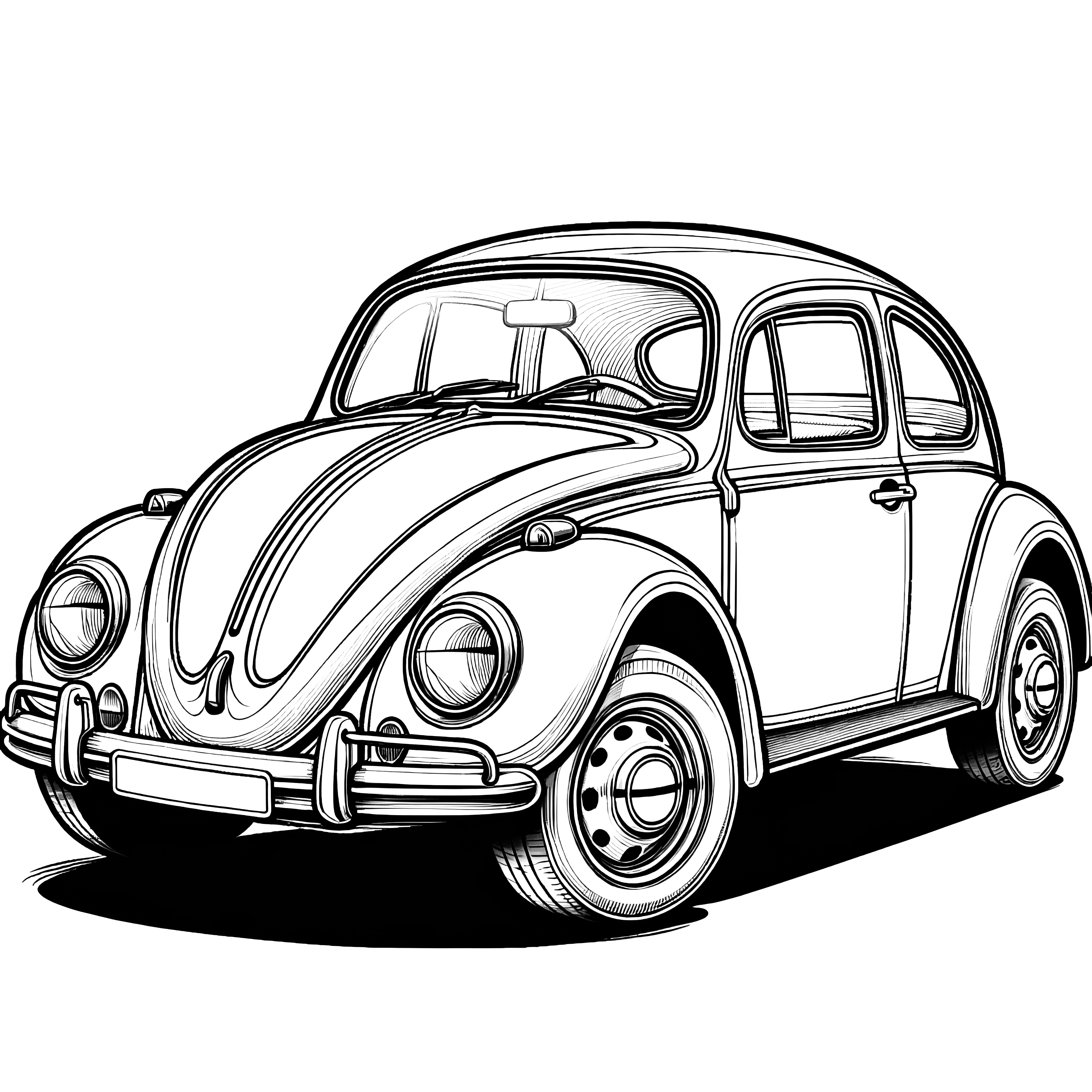 Véhicule ancien : coloriage de vieille voiture (gratuit)