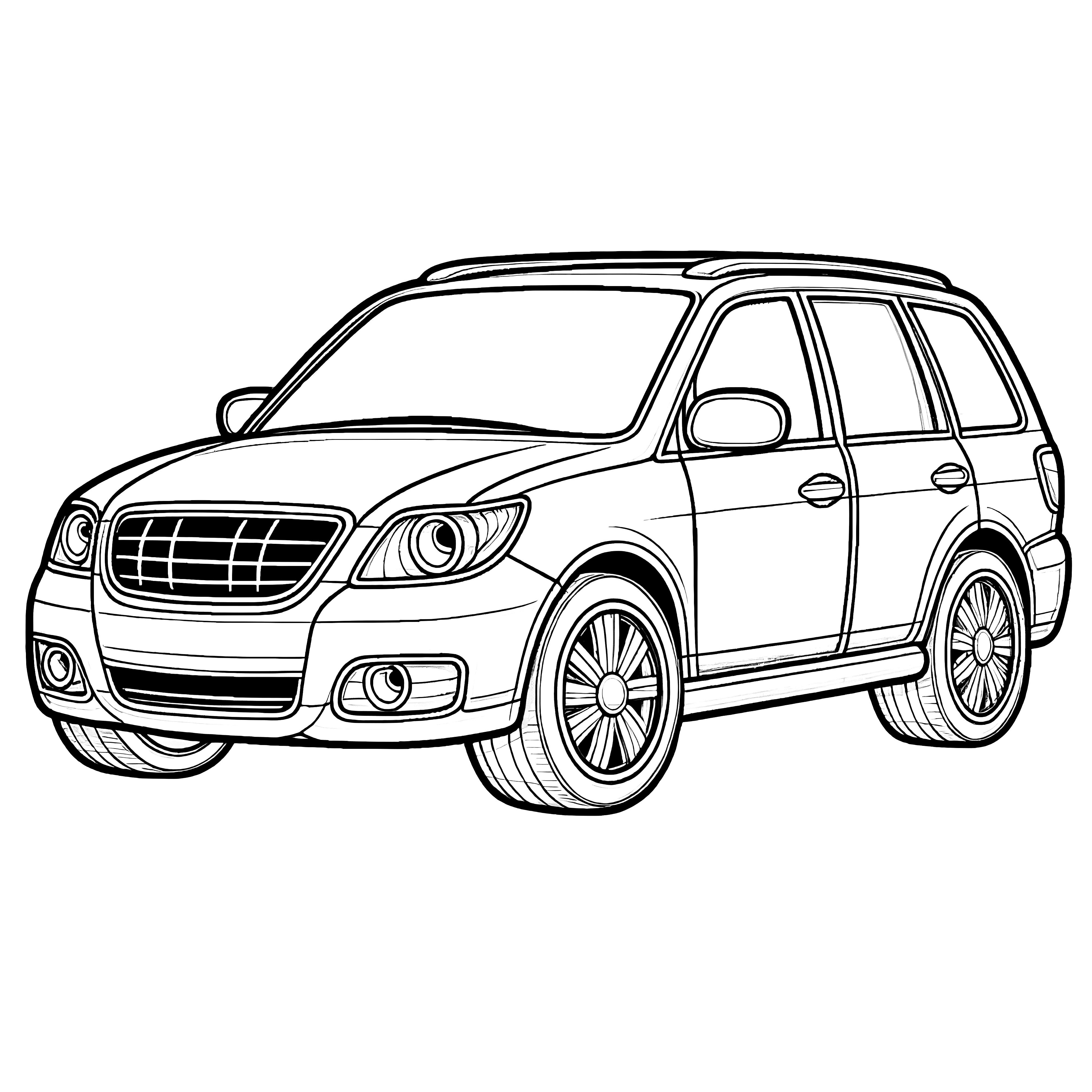 Coloriage de voiture simple : Gratuit à télécharger