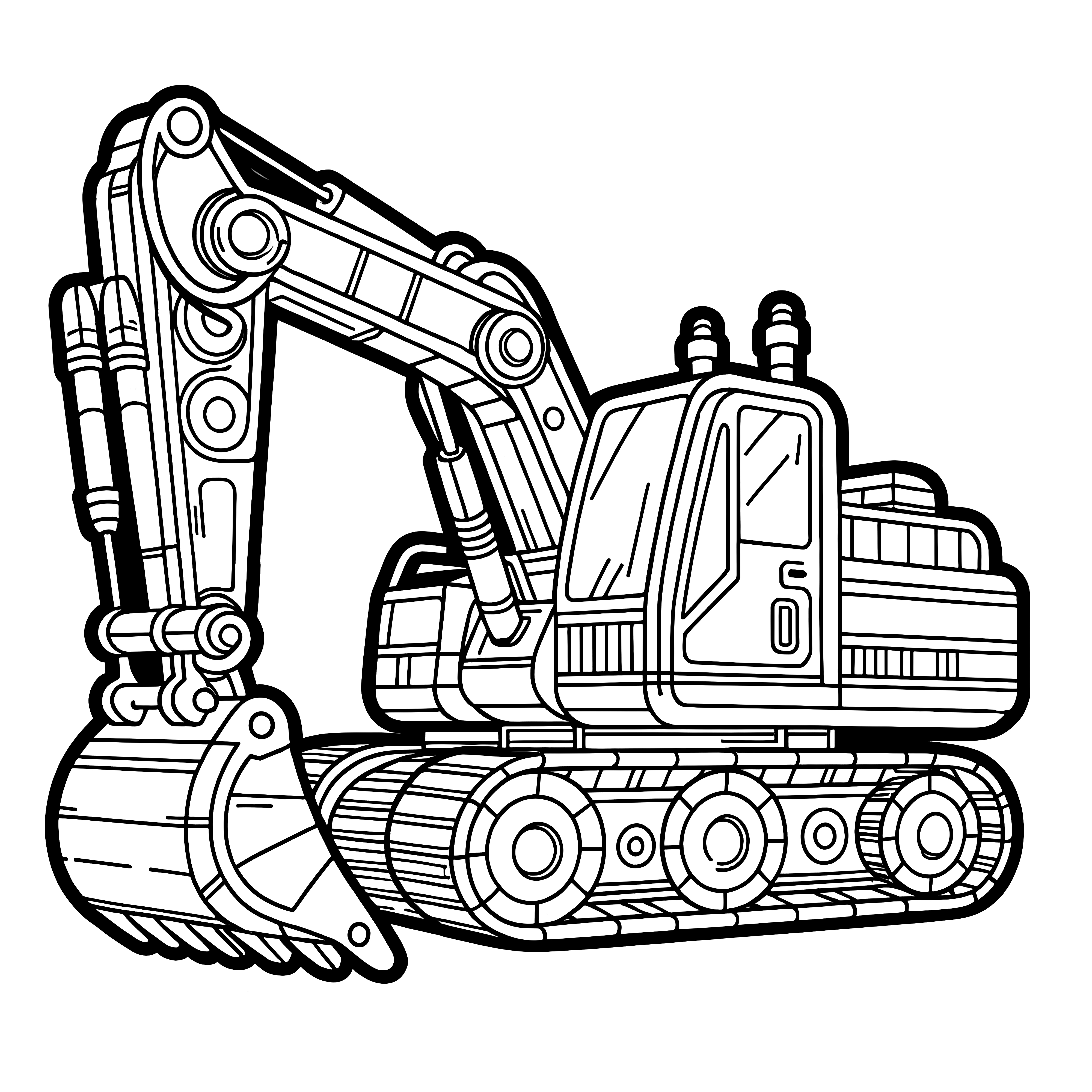 Excavator coloring picture: Free for download