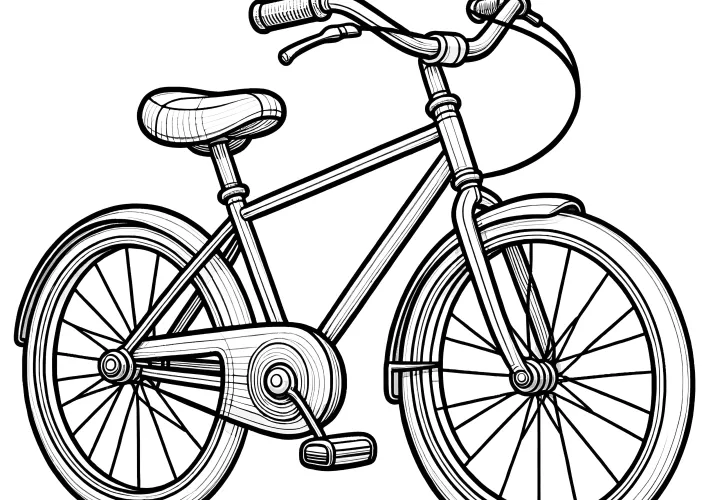 Men's bicycle for coloring: Free download