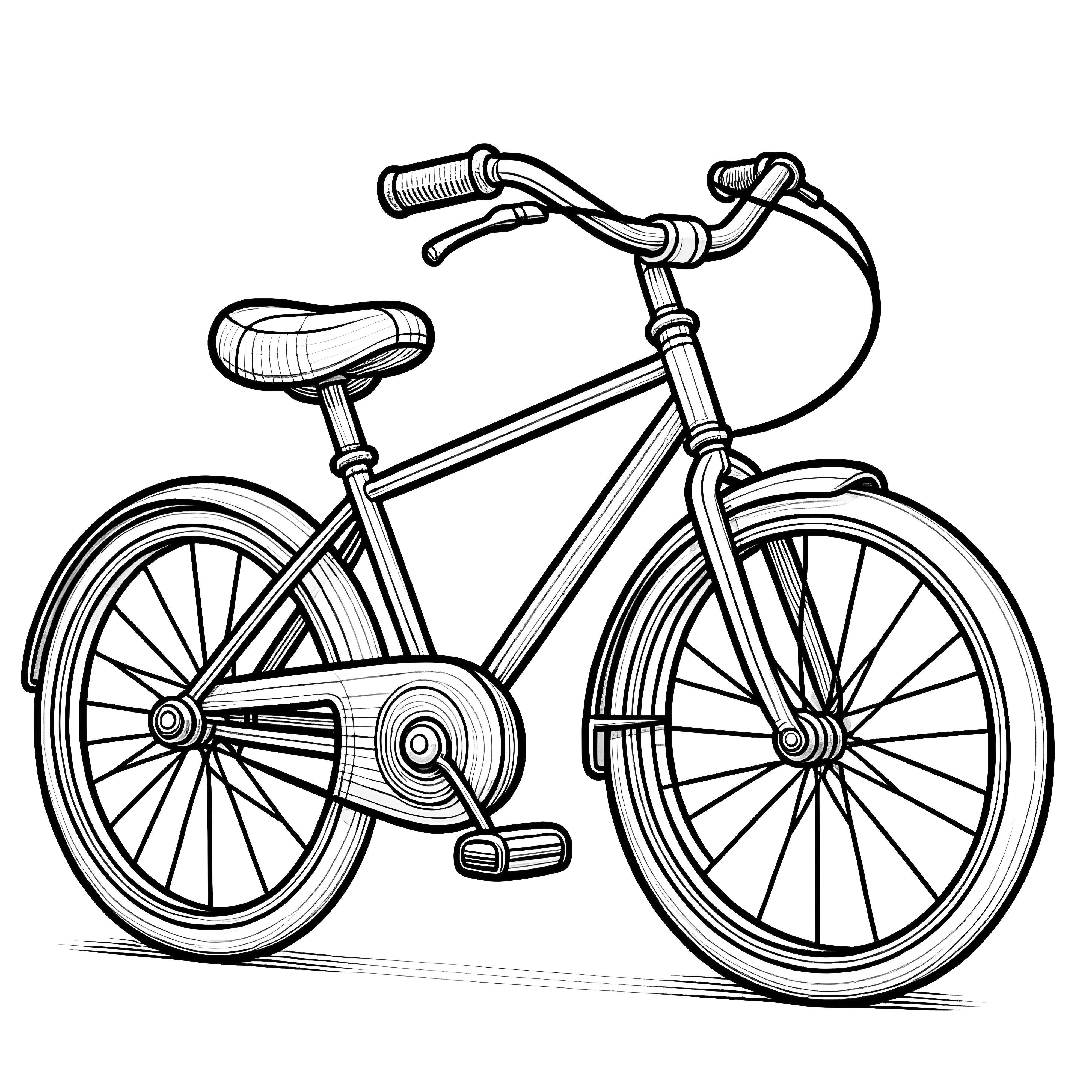 Men's bike for coloring: Free download