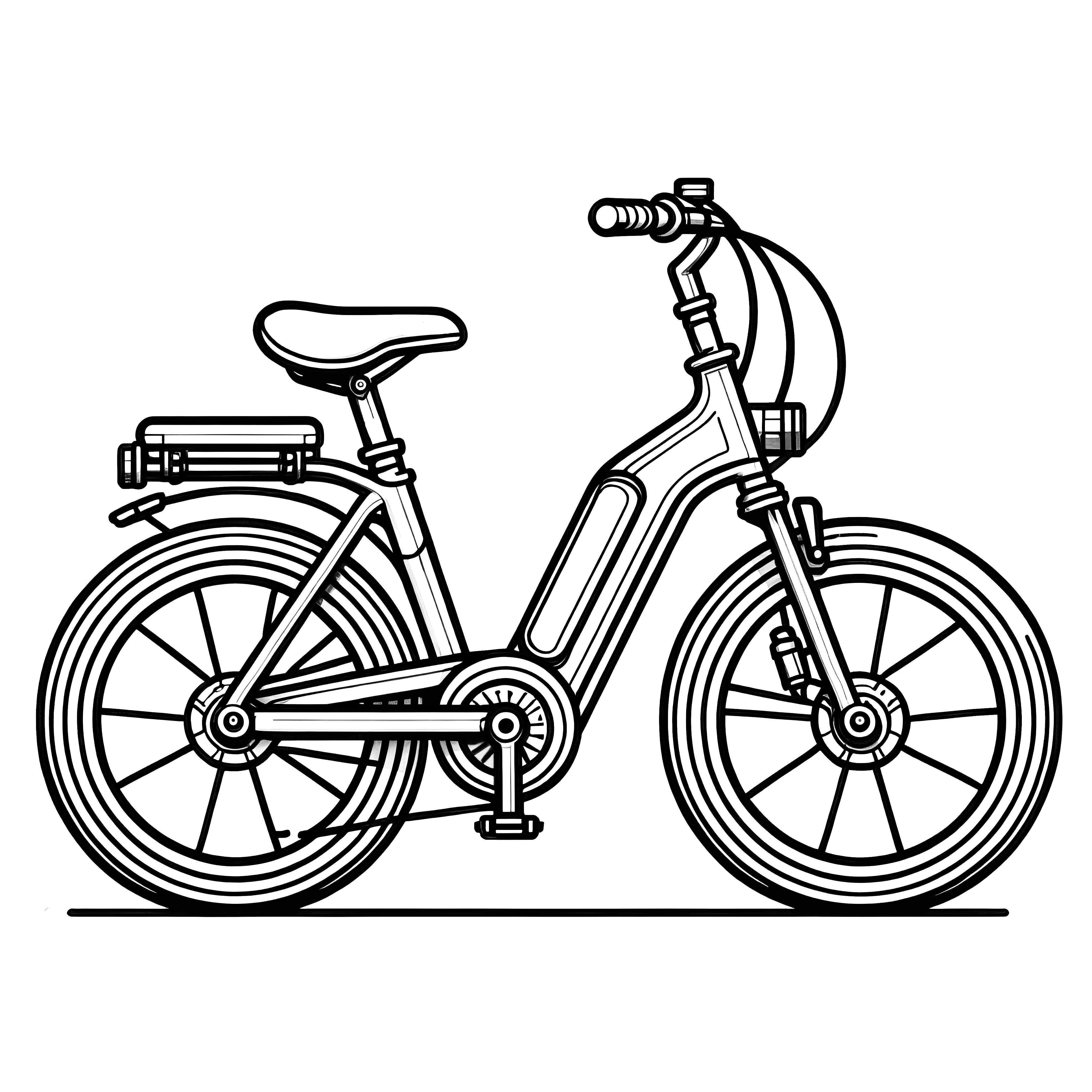 City E-Bike: Coloring picture for free download