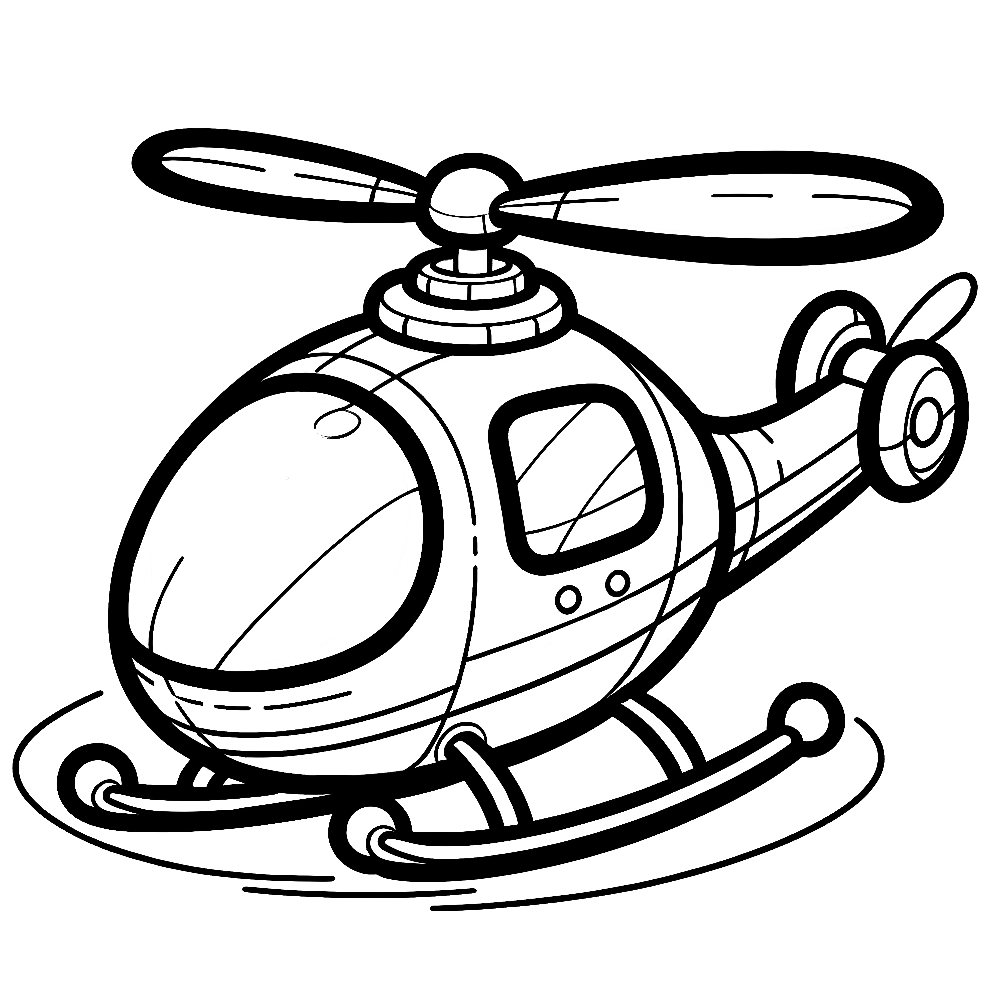 Small helicopter: Picture to color and print (Free)