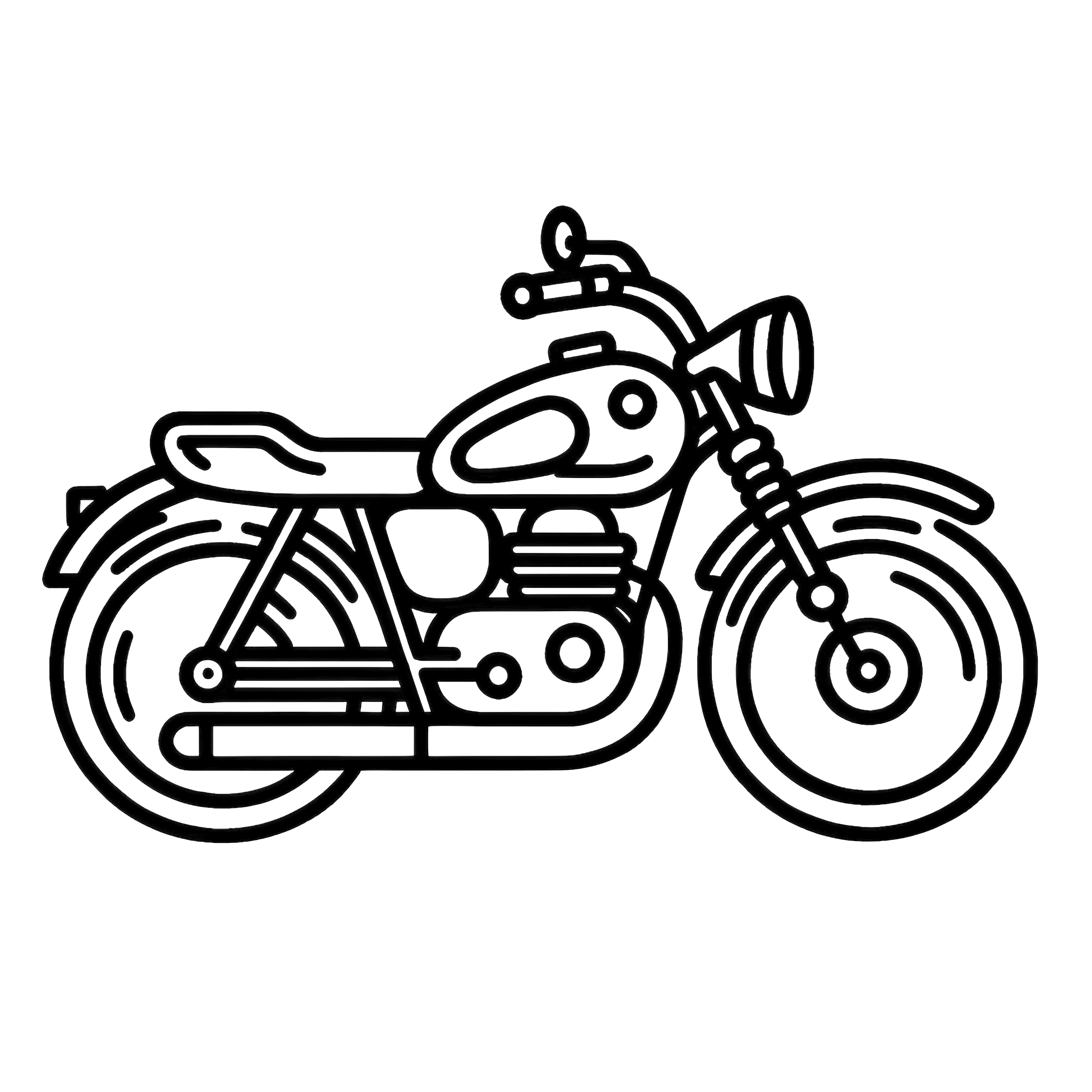 Motocicleta simples perfeita para colorir (gratuito)