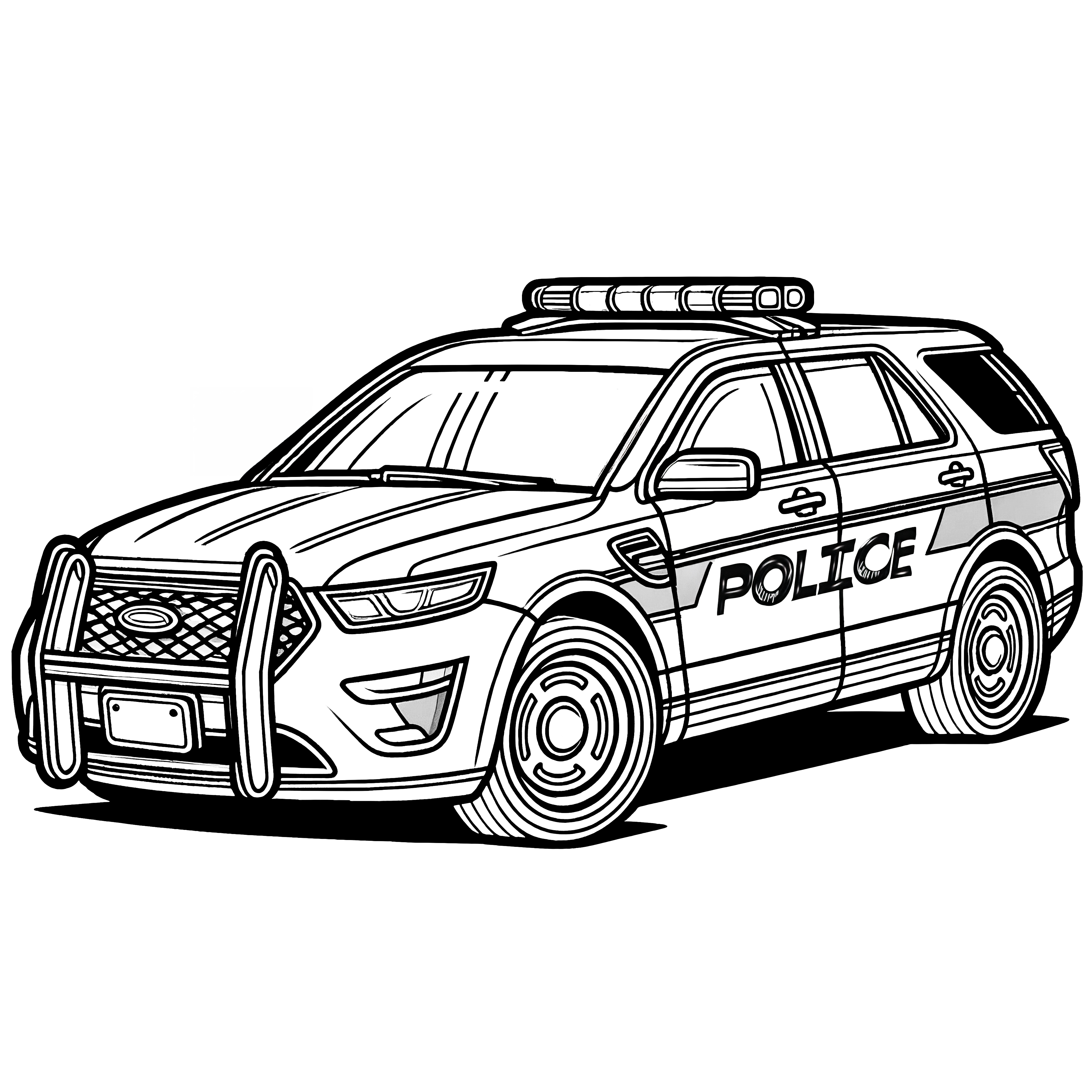 Police car for coloring: Free download