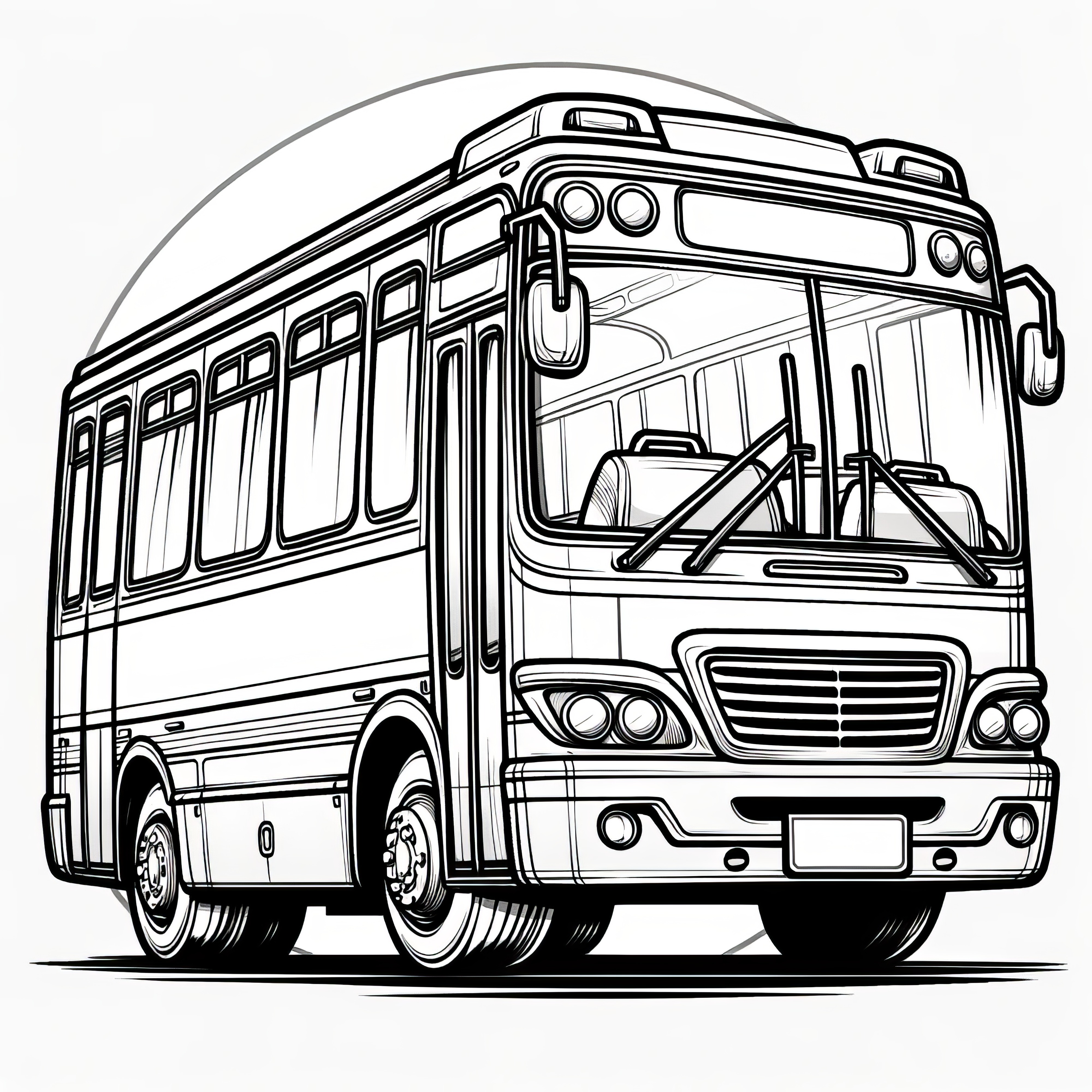 Classic school bus: Picture to color free download