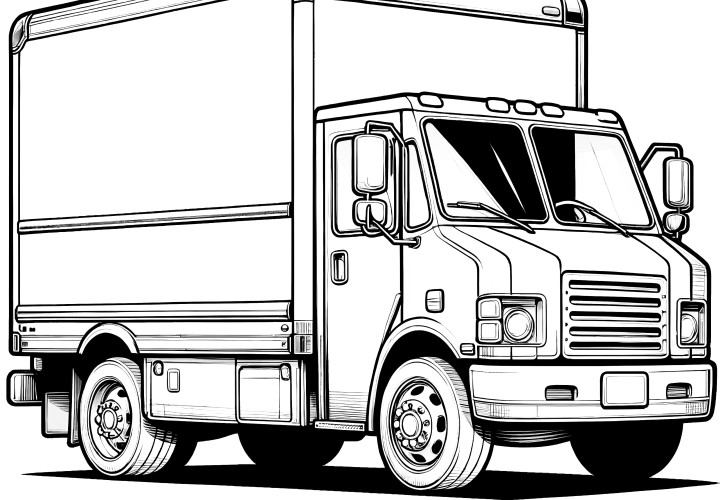 Coloriage de camion : Téléchargement gratuit