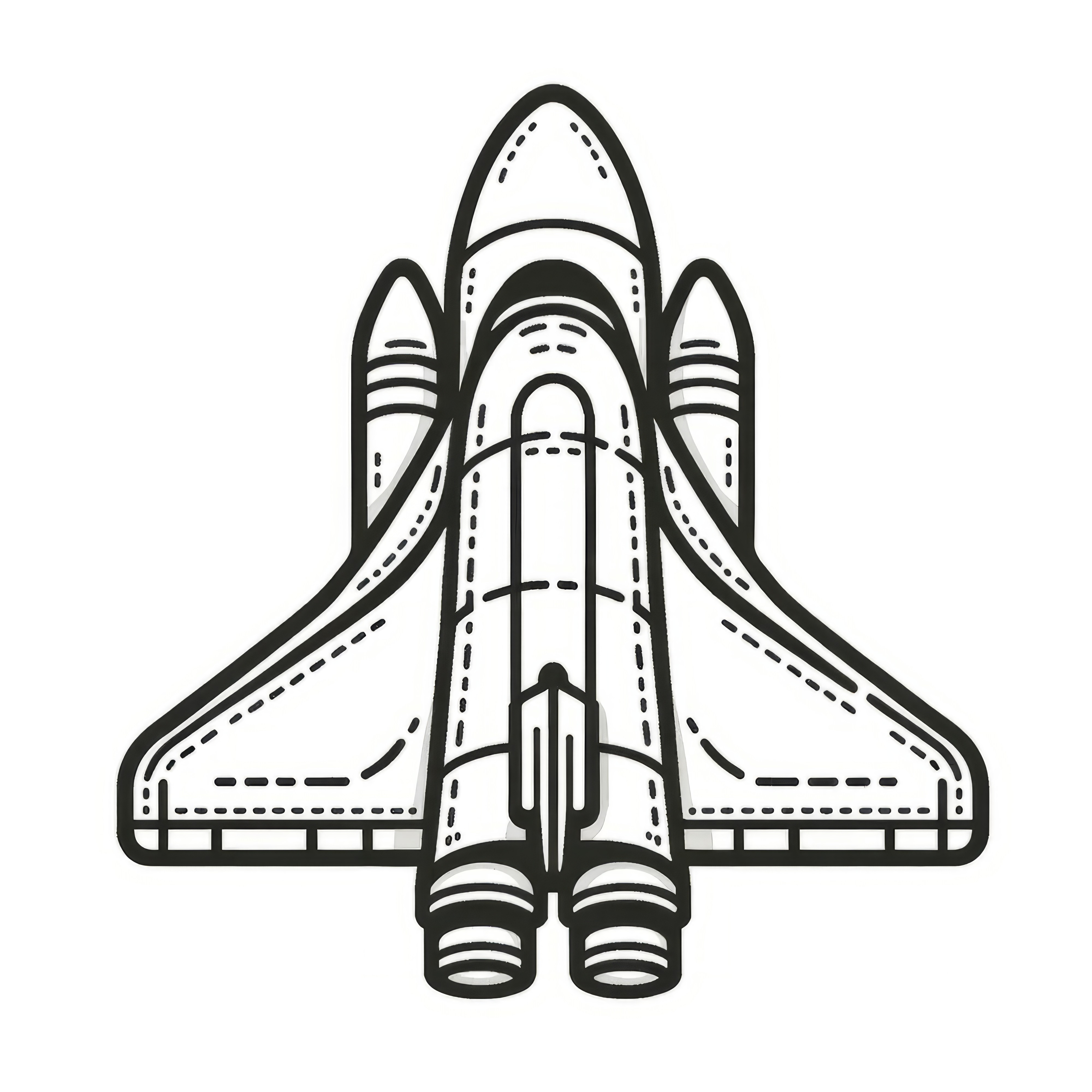 Space Shuttle: Coloring picture for download (Free)