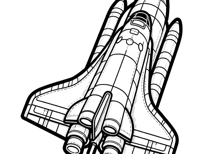 Space Shuttle coloring page: Free to download