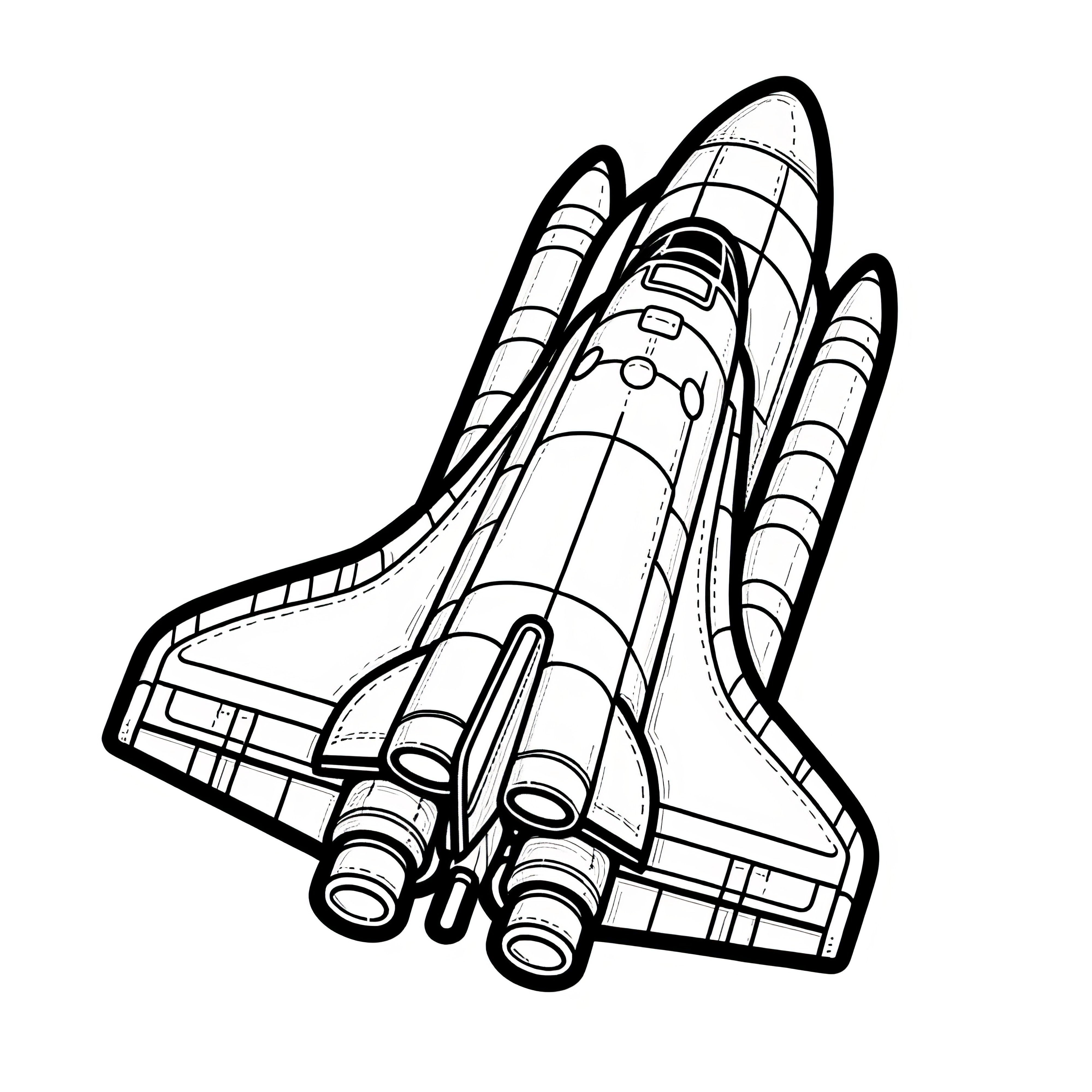 Space Shuttle coloring page: Available for free download