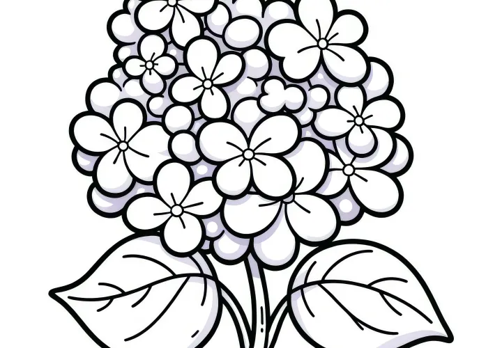 Lilac picture for coloring: Free download