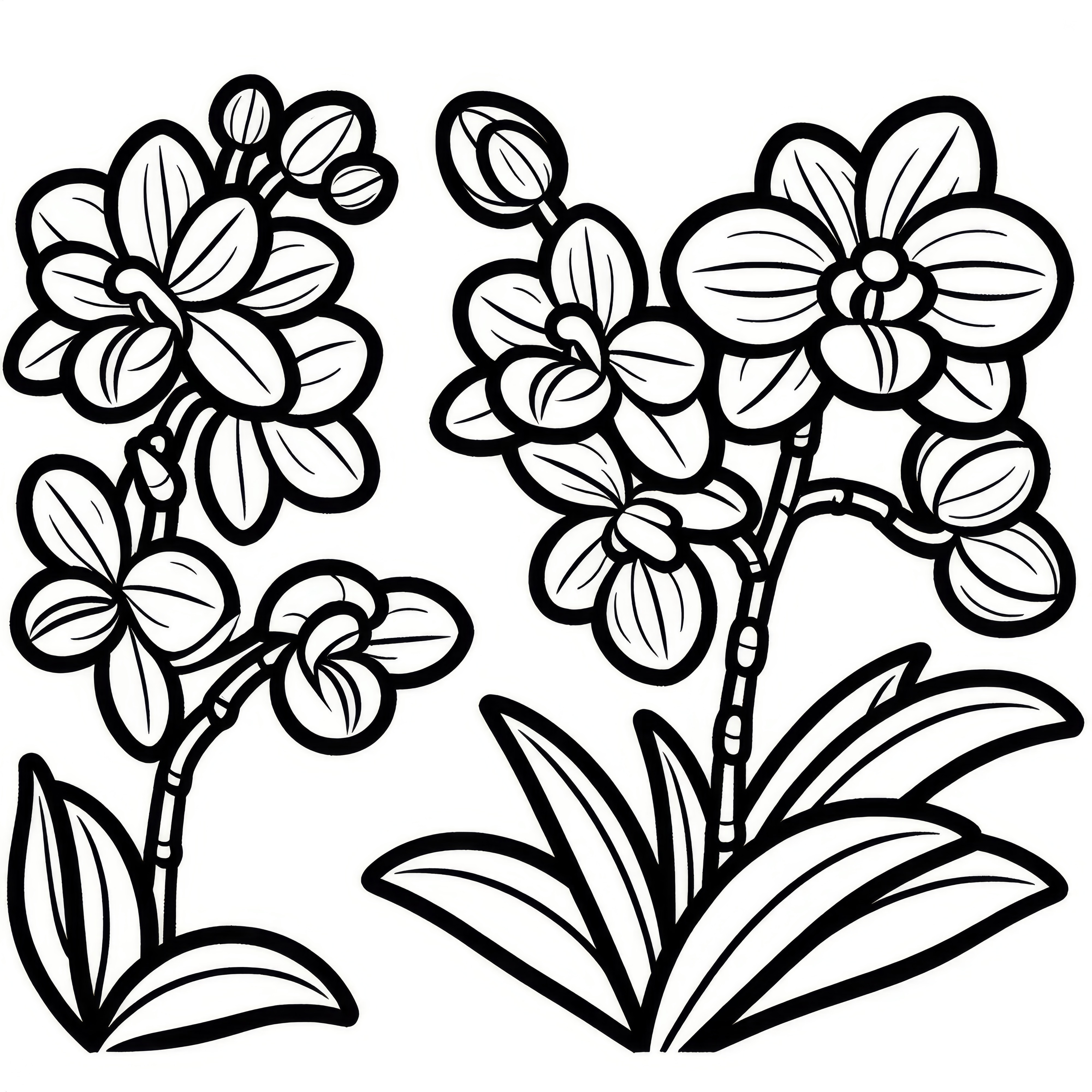 Orchid coloring page: Free to download