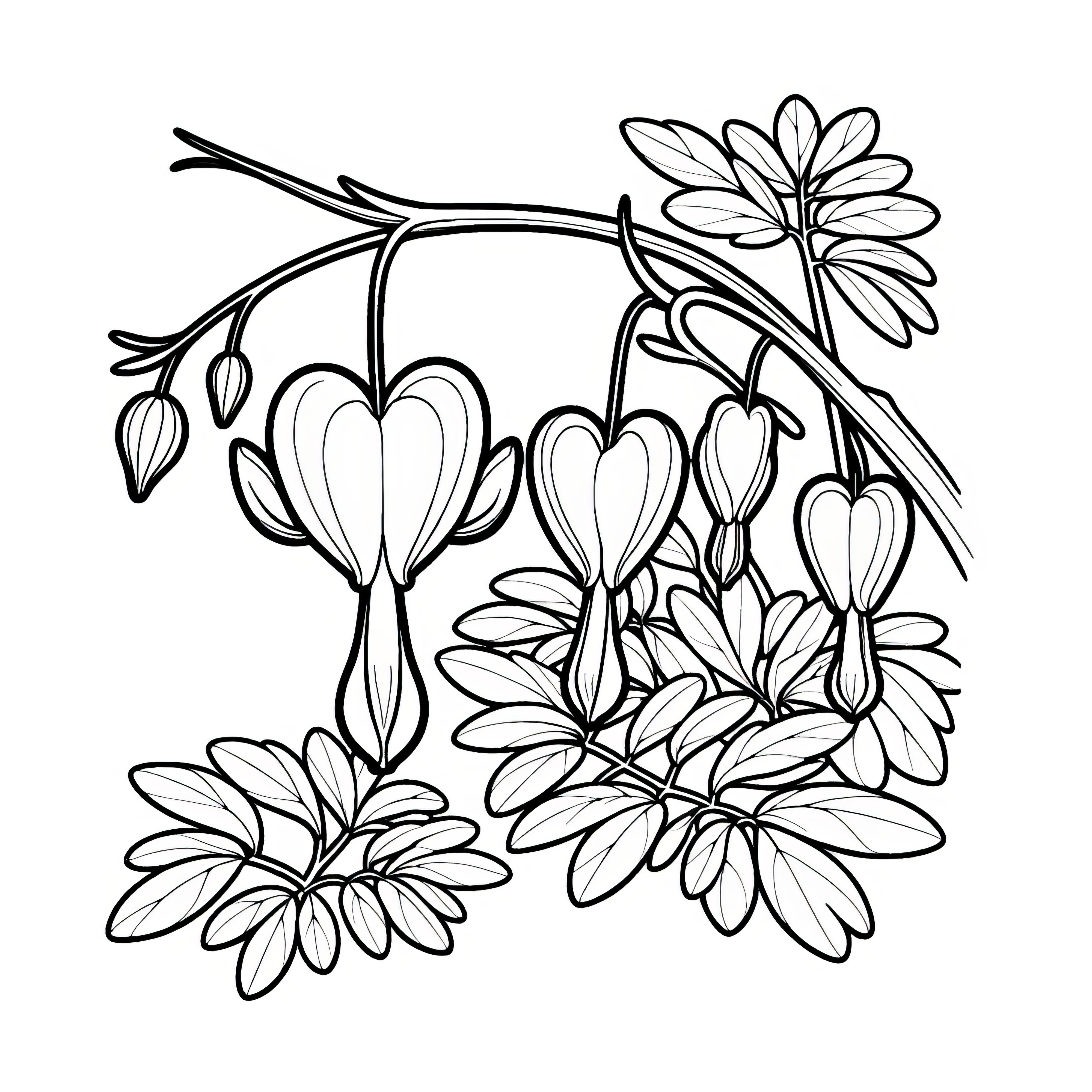 Weeping Heart Flower: Picture to Color (Free)