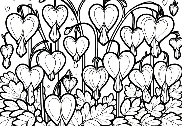 Tearful heart as coloring template (Free)