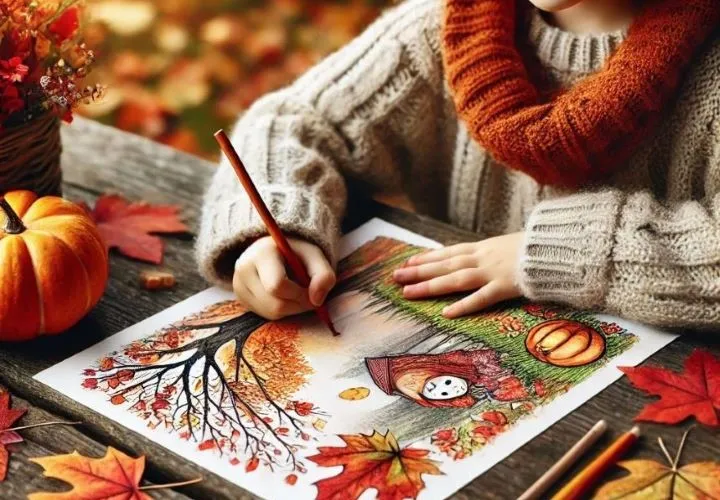 Autumn: free coloring pages