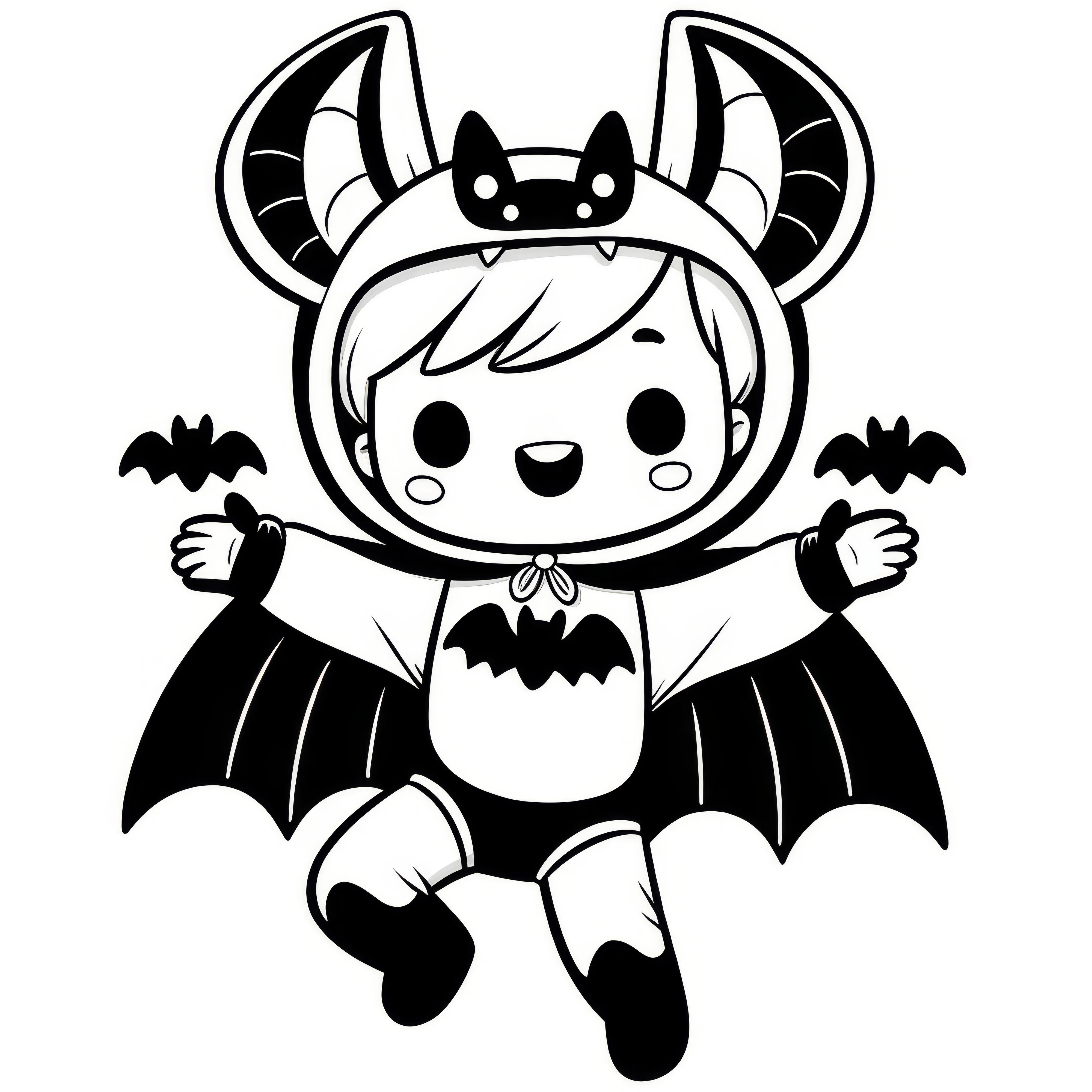 Halloween costume superhero: Picture to color (Free)