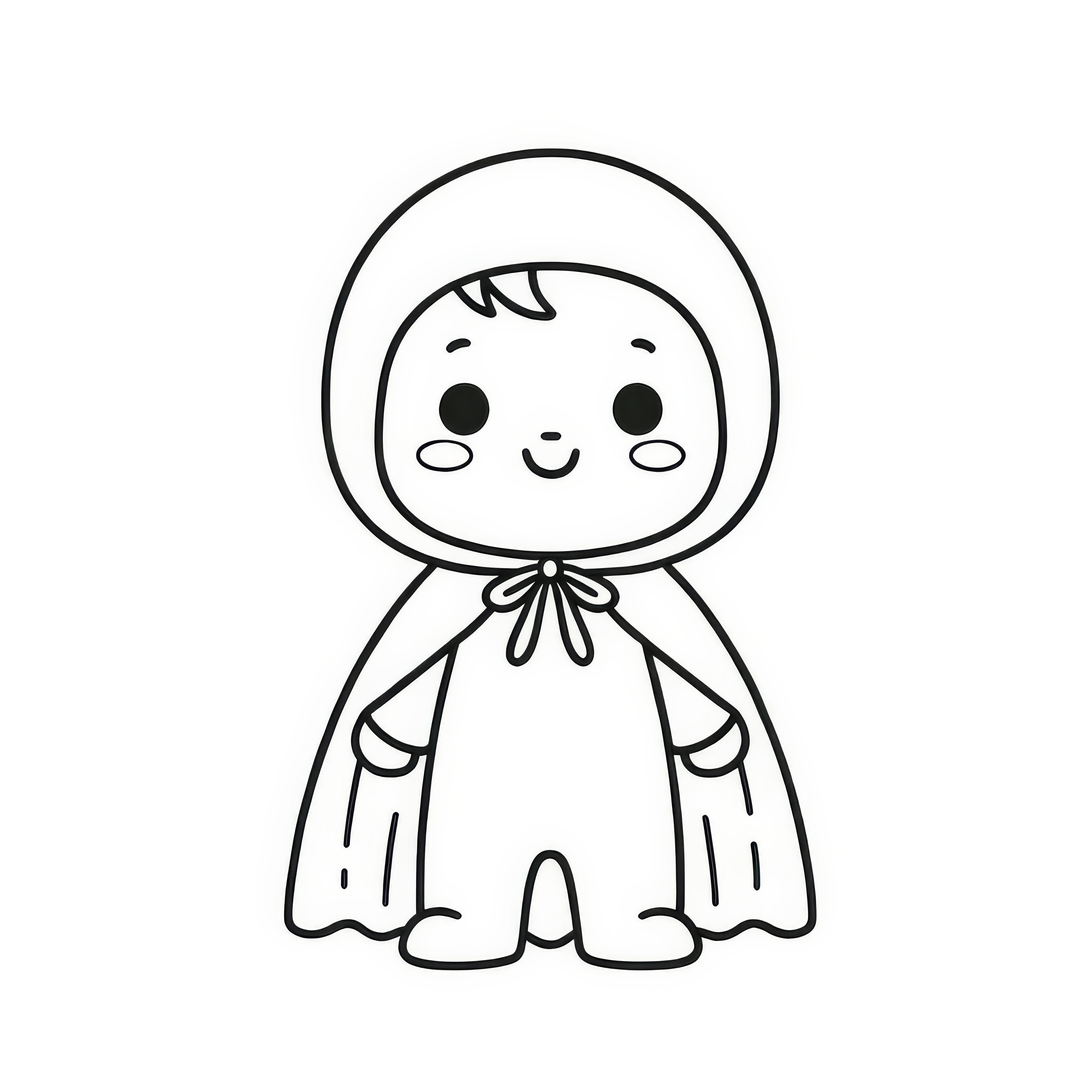 Halloween costume superhero: Simple coloring page (Free)