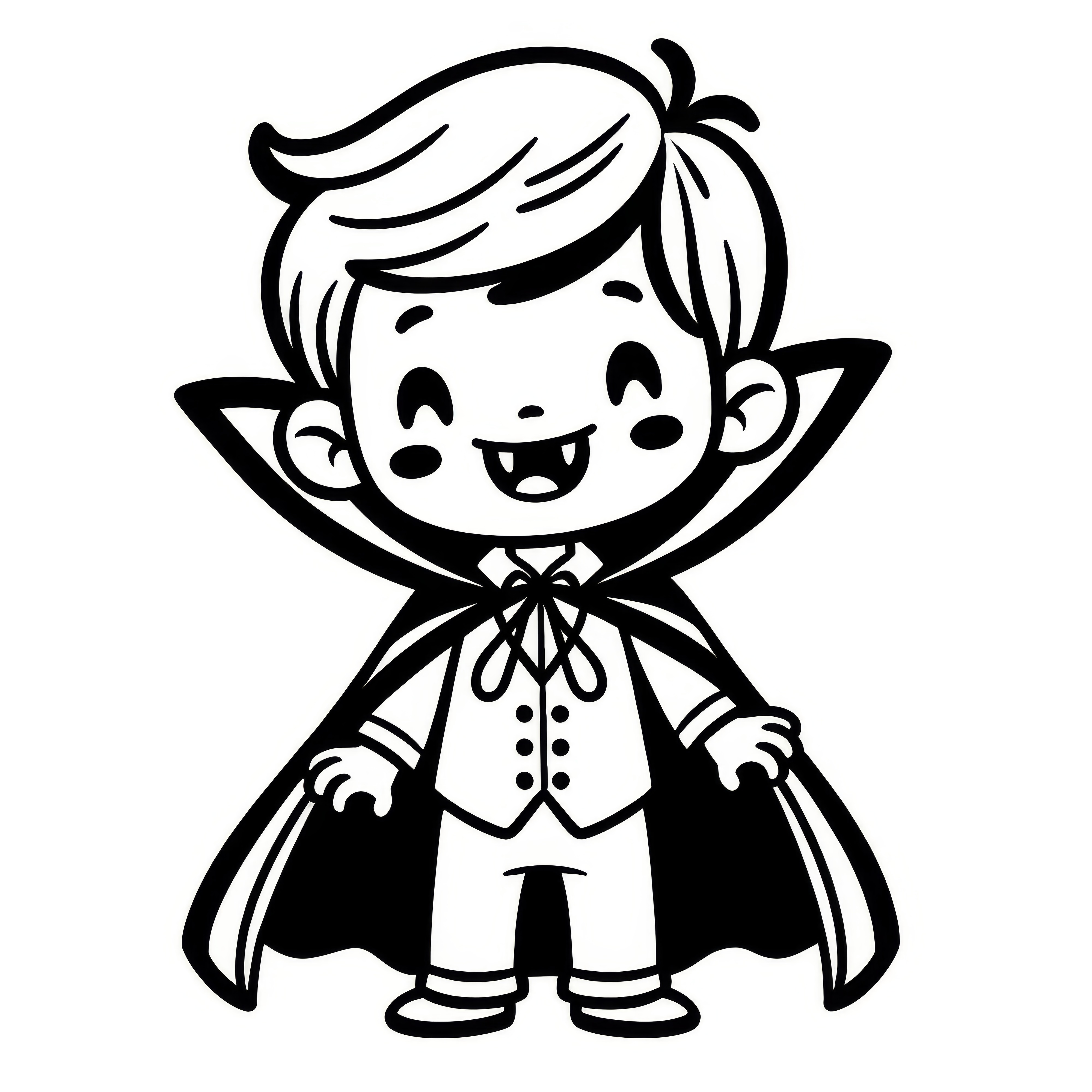 Halloween costume creepy vampire: Download free coloring picture now