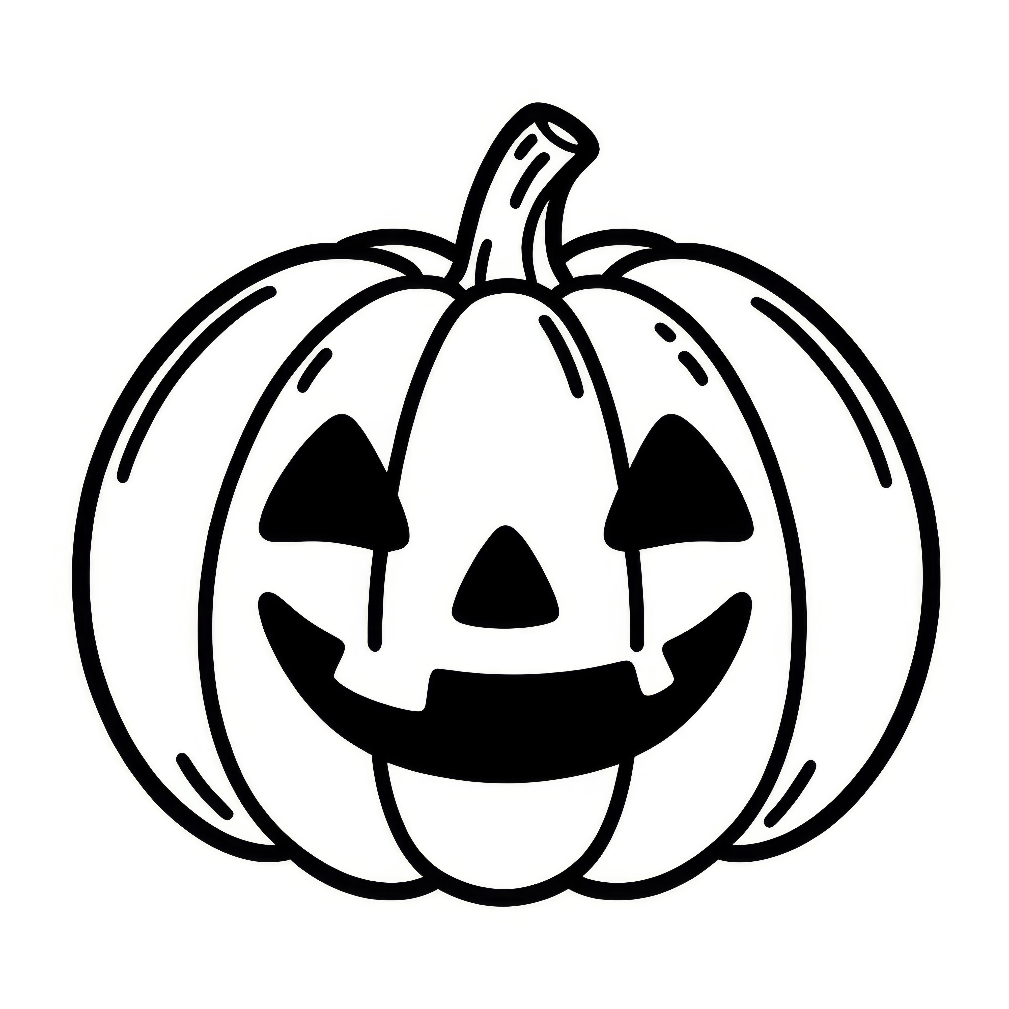 Spooky pumpkin head: Free coloring picture for download