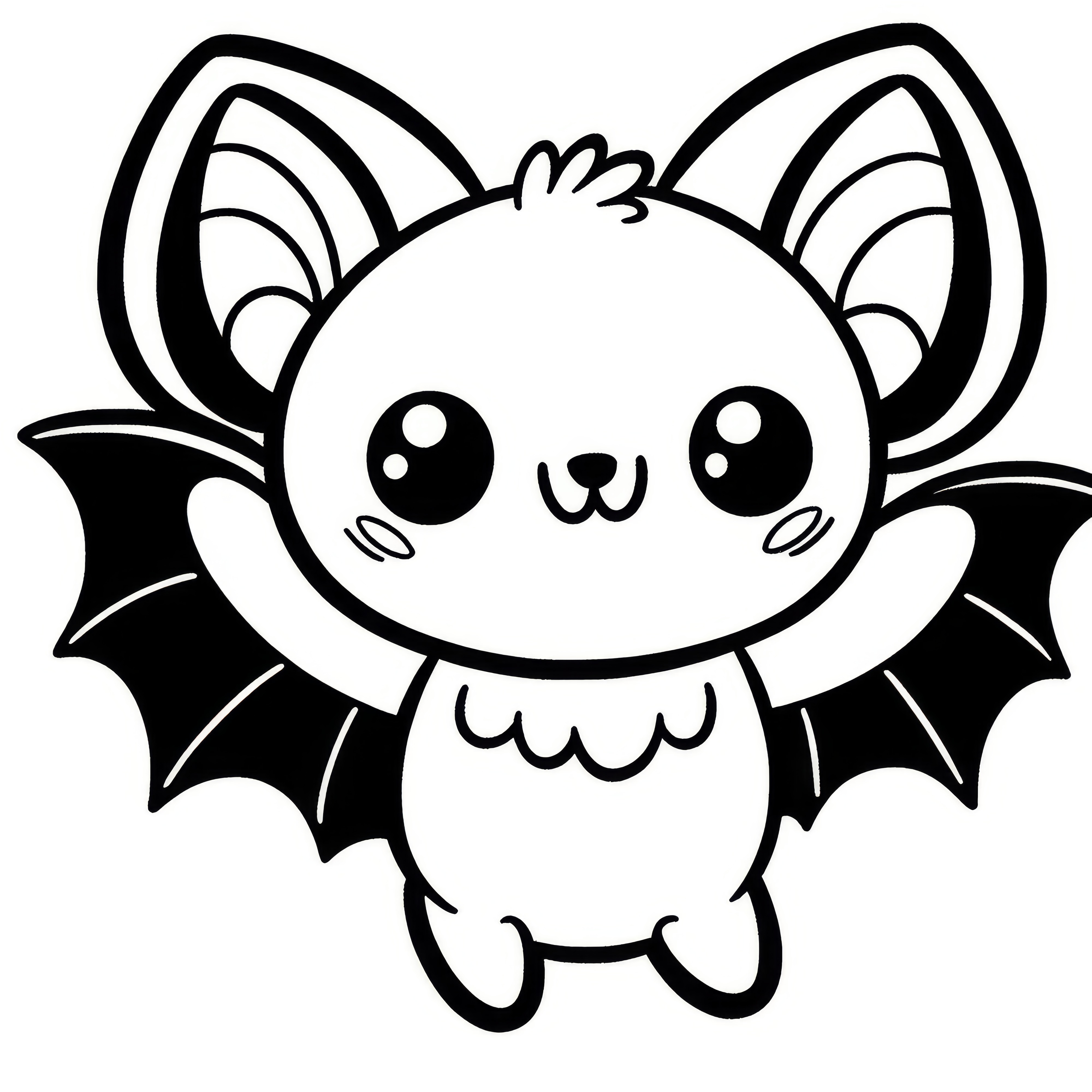 Sweet bat as Halloween coloring page (free)