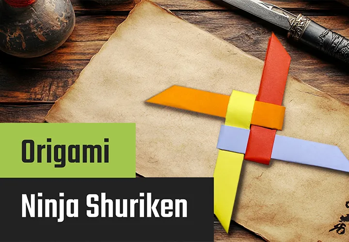 Making Origami Shuriken: Simple instructions with video, photos, and text