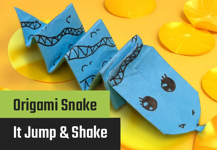 Fold jumping origami snake: Instructions with video and photos - Variation 1