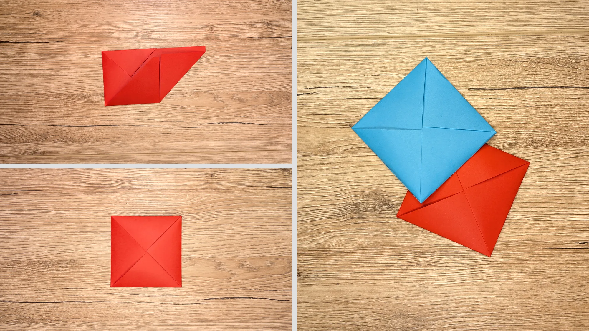 Ddakji Origami: A complete folding guide. The picture 3