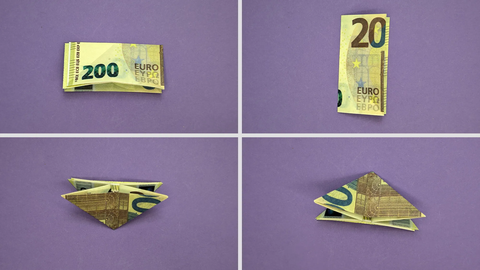 Banknoto lankstymas į drugelį: Instrukcijos su nuotraukomis ir aprašymu. 3 paveikslėlis