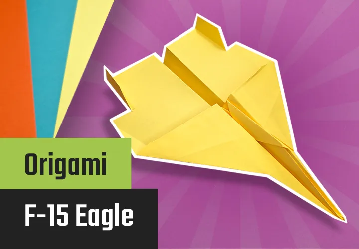 Origami F-15 Eagle - Petunjuk lipat dengan video dan foto