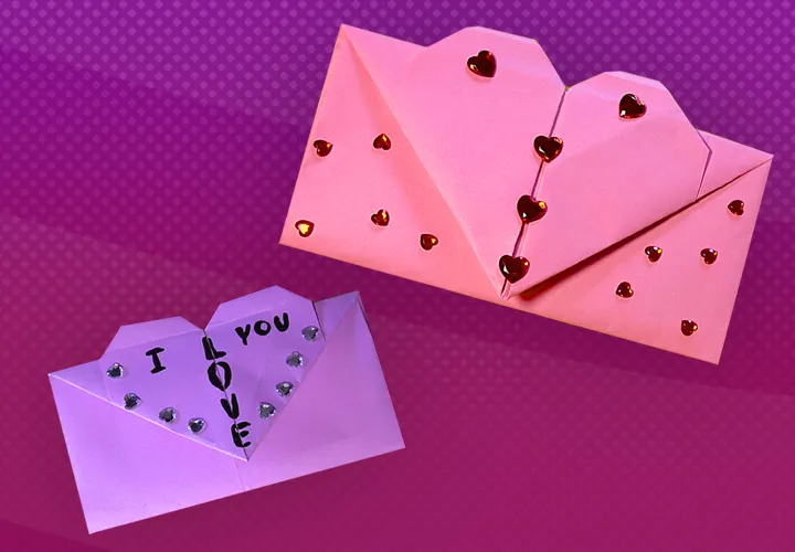 Lettera d'amore origami: istruzioni per piegare una lettera a forma di cuore con video e foto