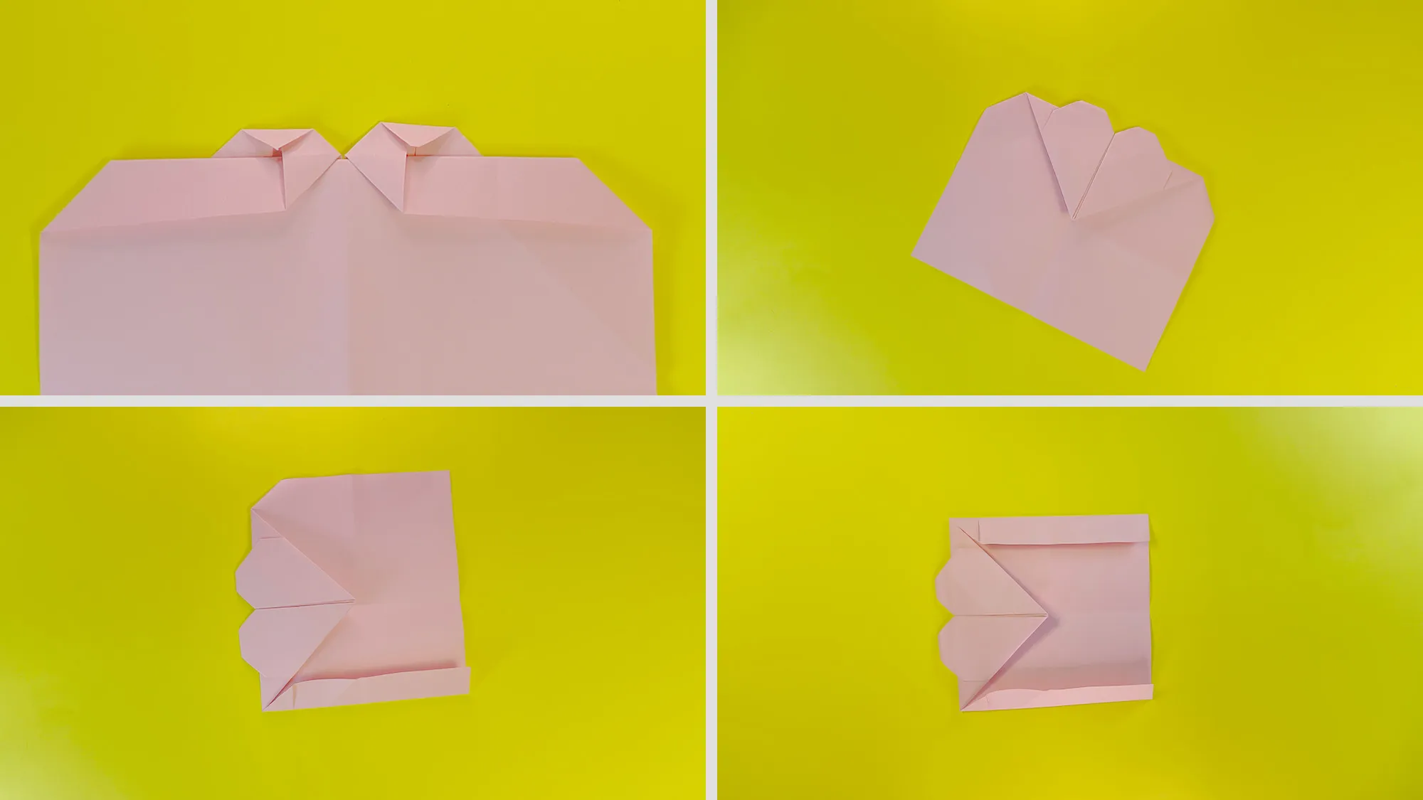 Origami ljubezensko pismo: Navodila korak za korakom. Slika 6