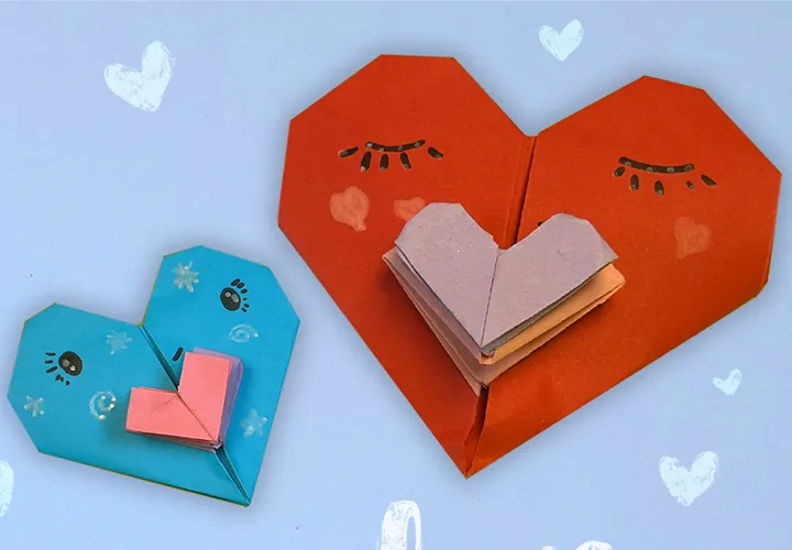 3D Origami Heart: Instructions with video, photos, and description