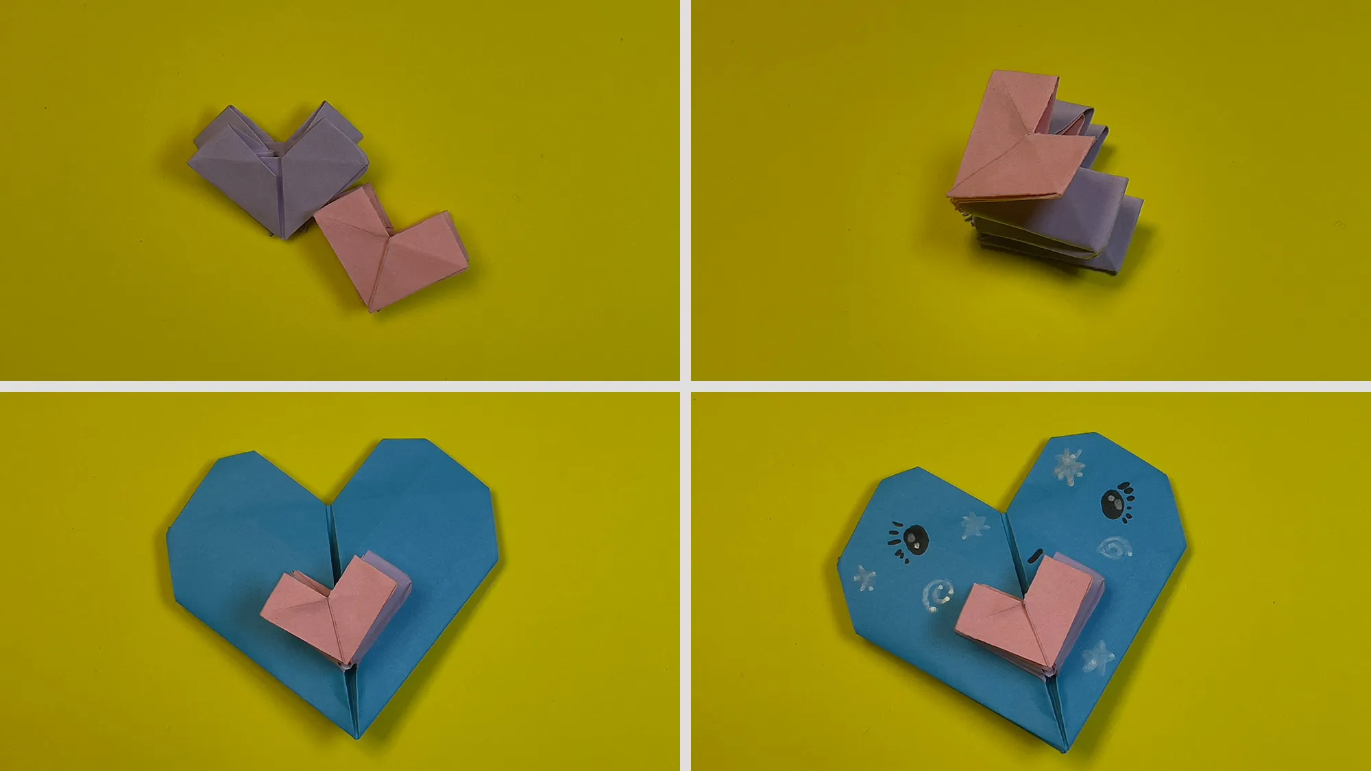 3D Origami hjerte: Trin-for-trin vejledning med billeder og beskrivelse. Billede 8