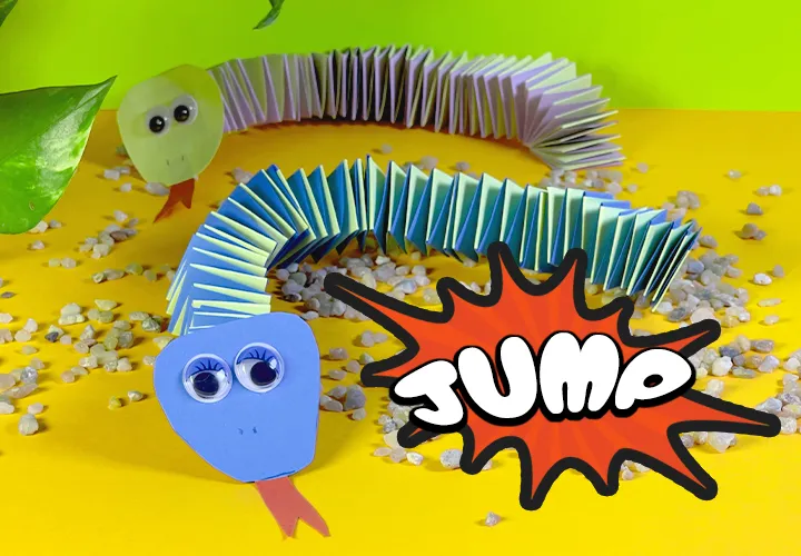 Paper snake: Colorful DIY crafting idea for children aged 5 and older