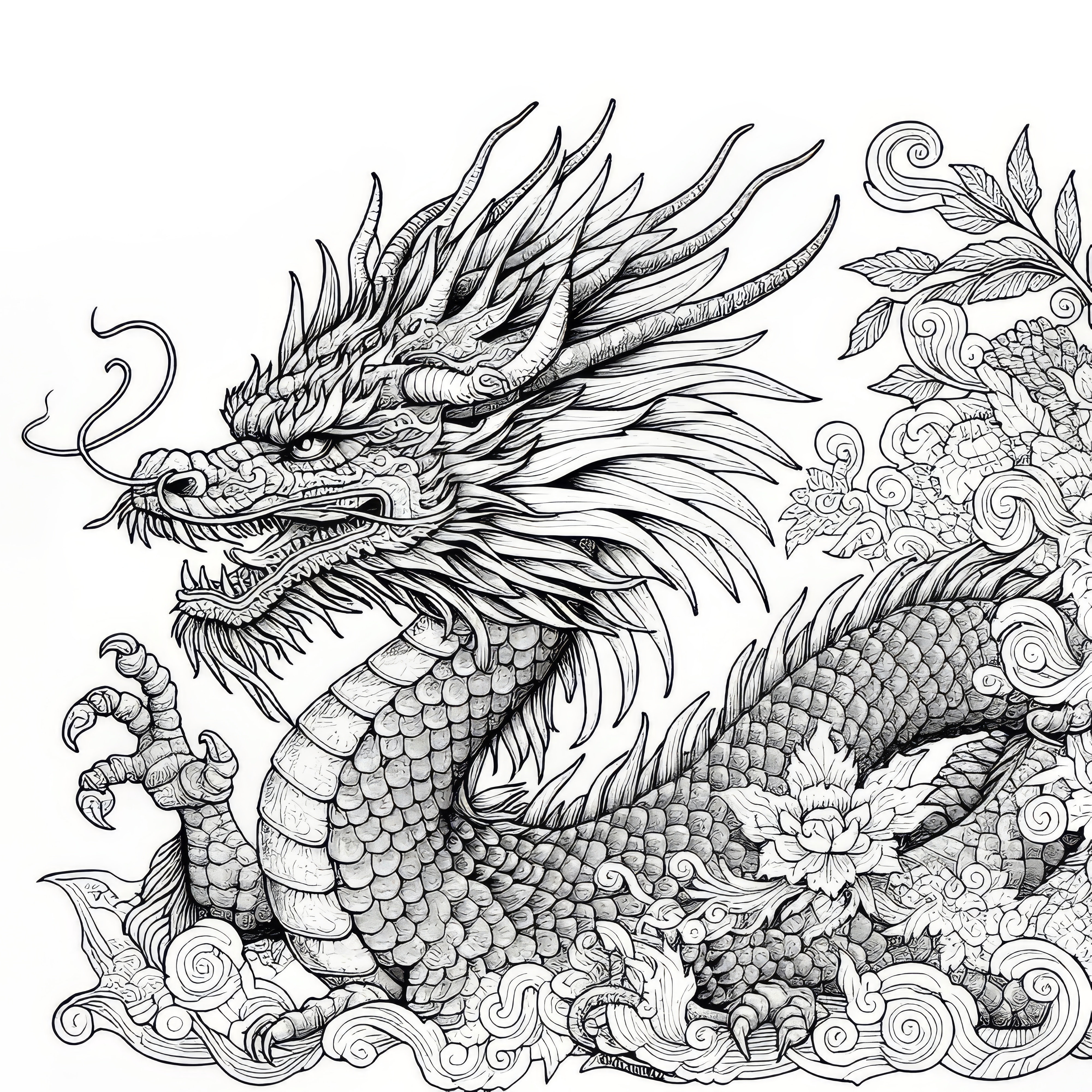 Vieux dragon : Coloriage impressionnant (Gratuit)