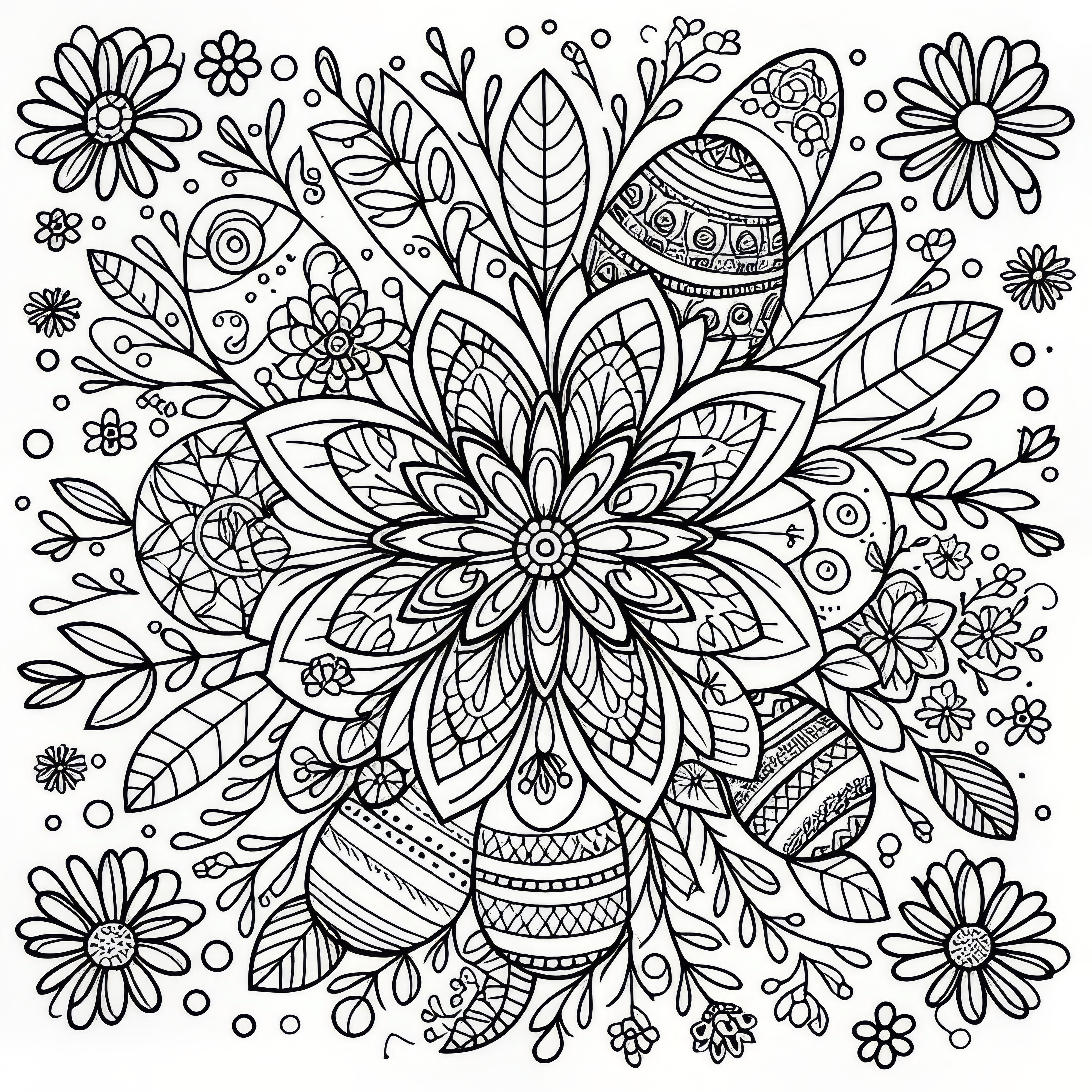 Spring mandala for adults: free coloring page