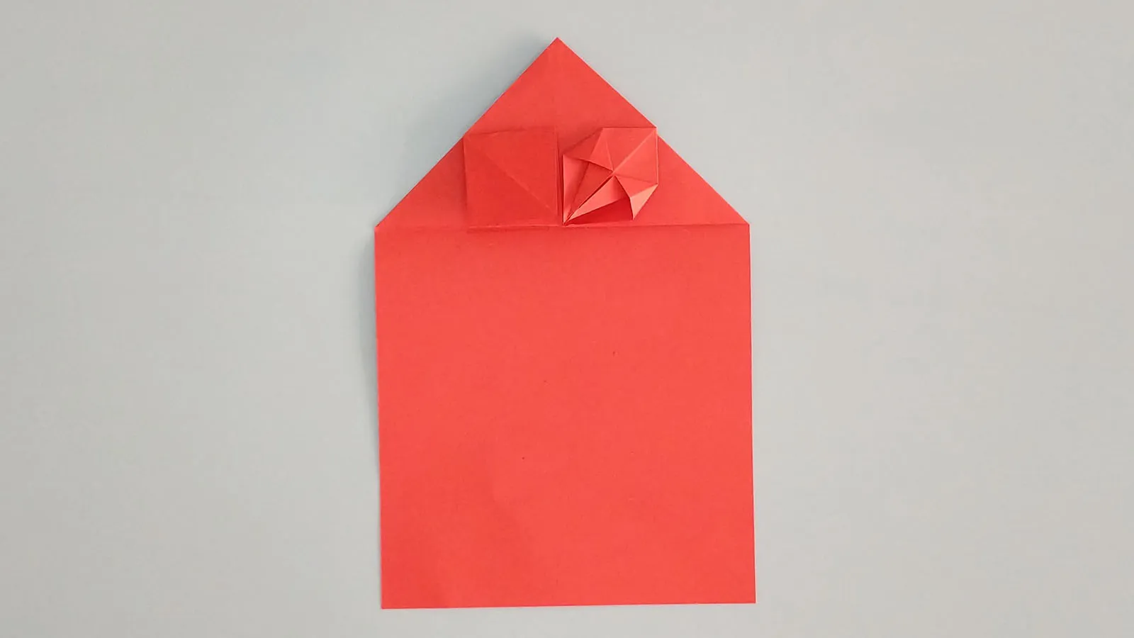 Złóż serce origami z papieru krok 21