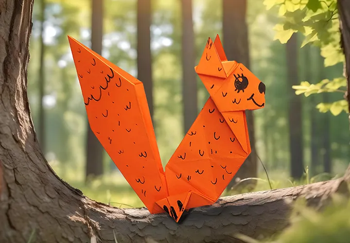 Origami Eichhörnchen Anleitung - Schritt für Schritt Video-Tutorial