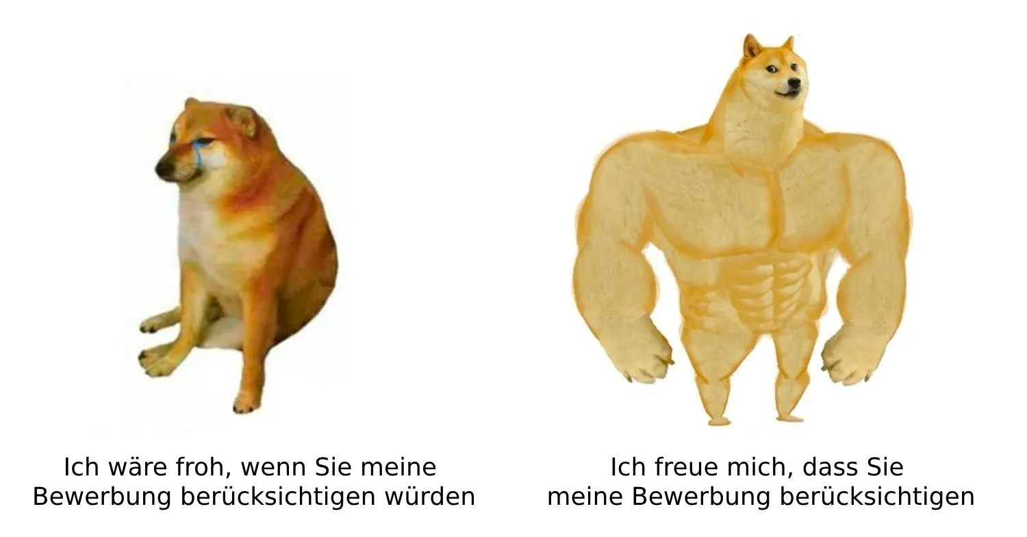 Vermeidung von Konjunktiven