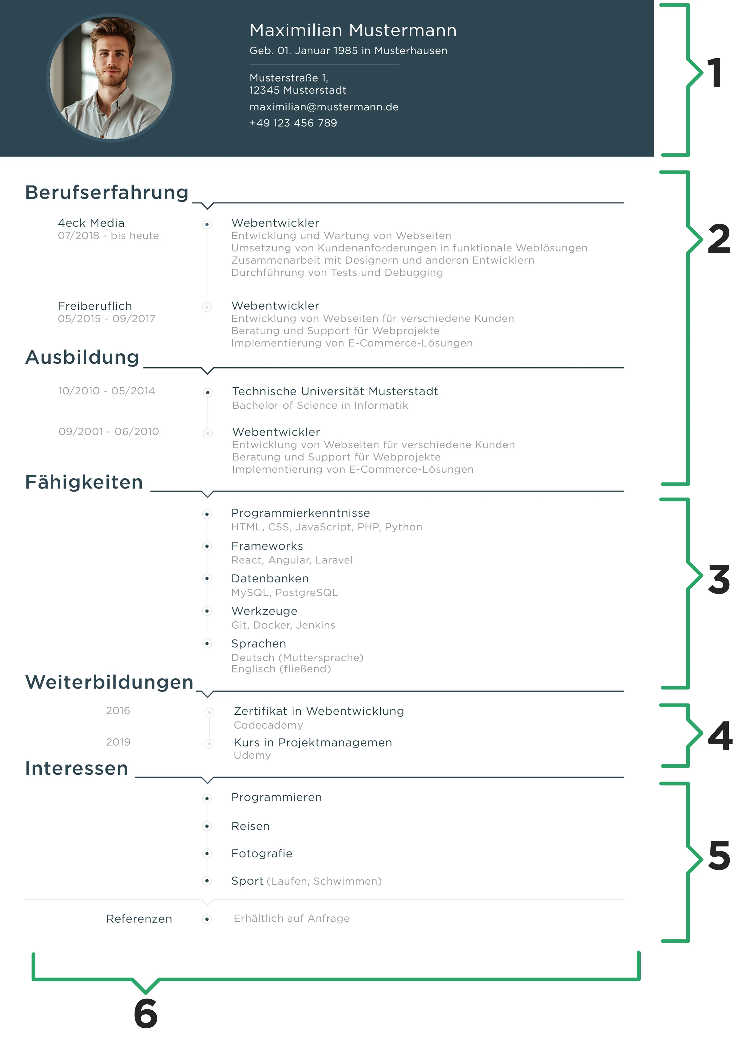 Structure du curriculum vitae