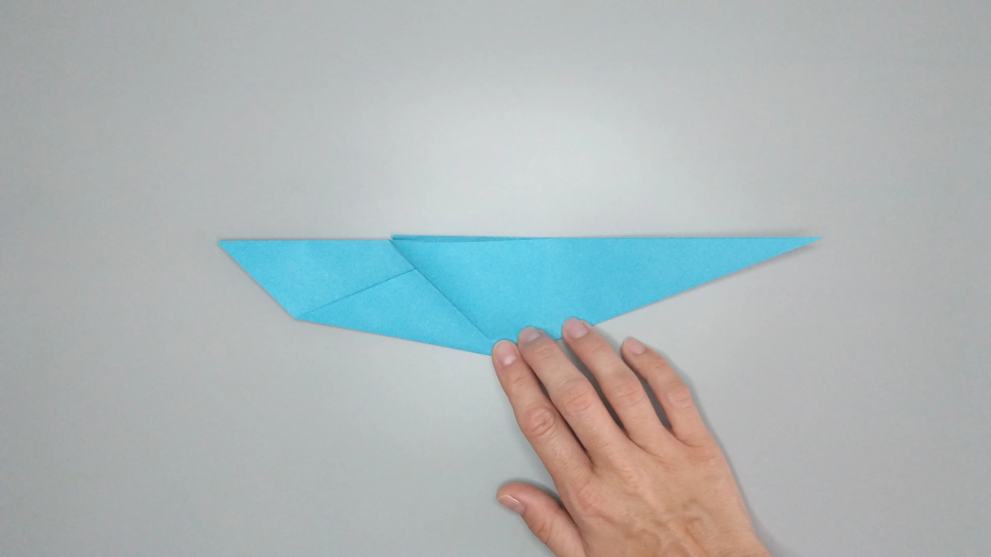 Instructions with photos for folding an origami swan. Step № 13-2