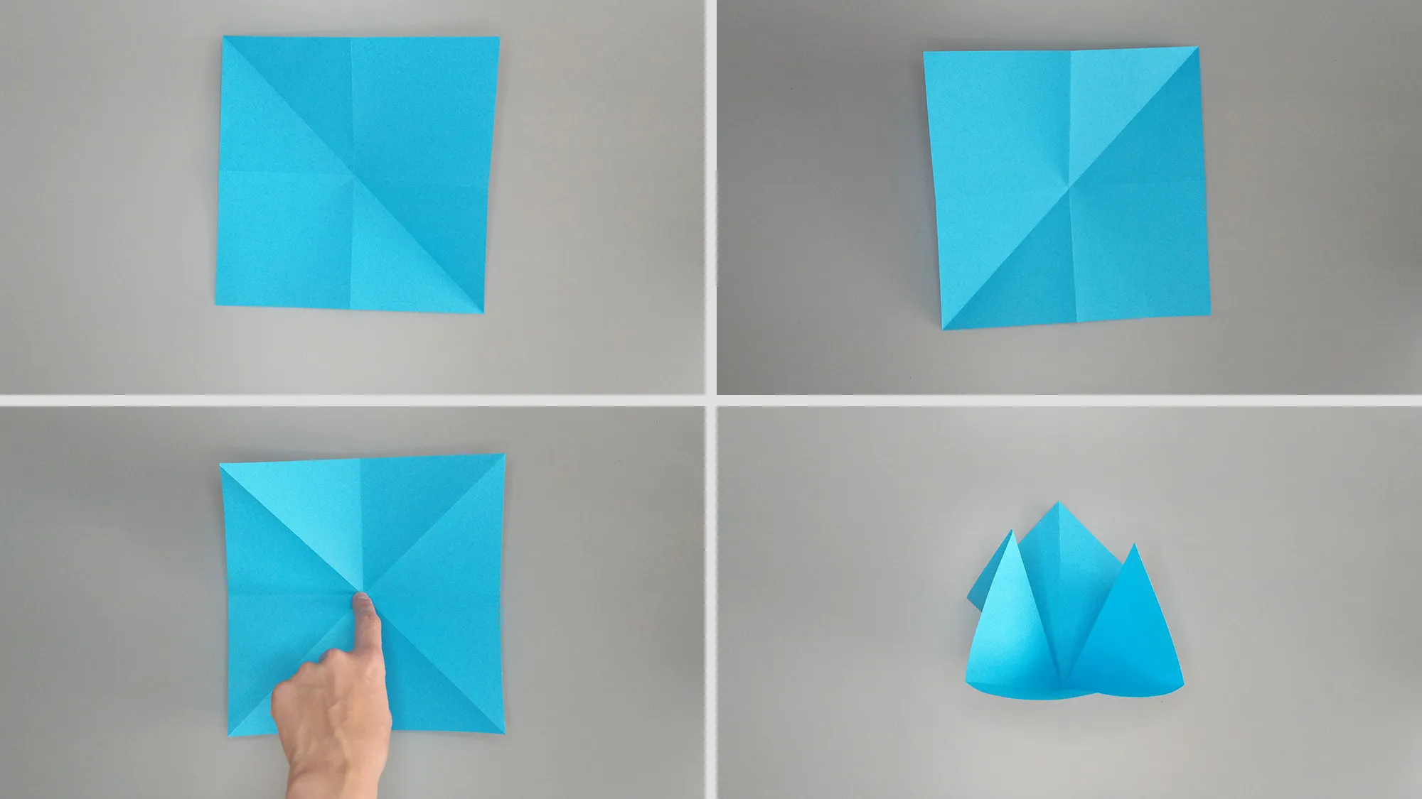 Kağıttan origami turna kuşu katlama. Şekil 3