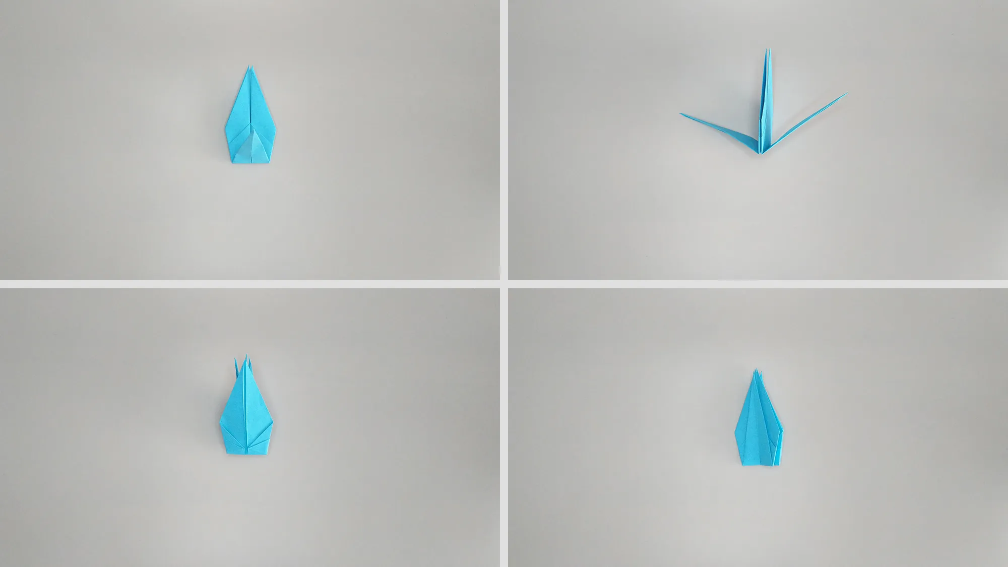 Folding an origami crane out of paper. Figure 10