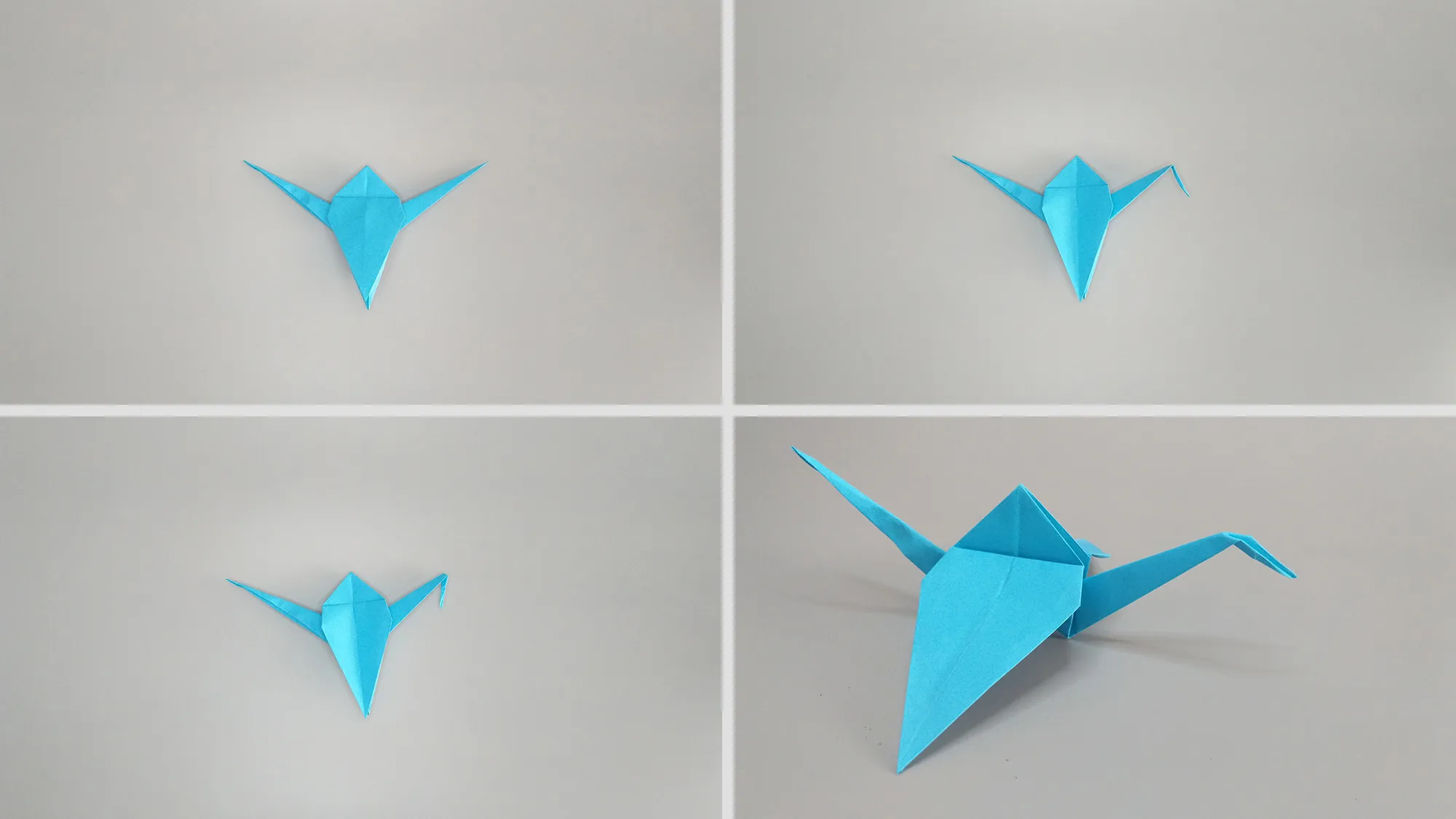 Facerea unei cocori din hârtie prin tehnica origami. Figura 12