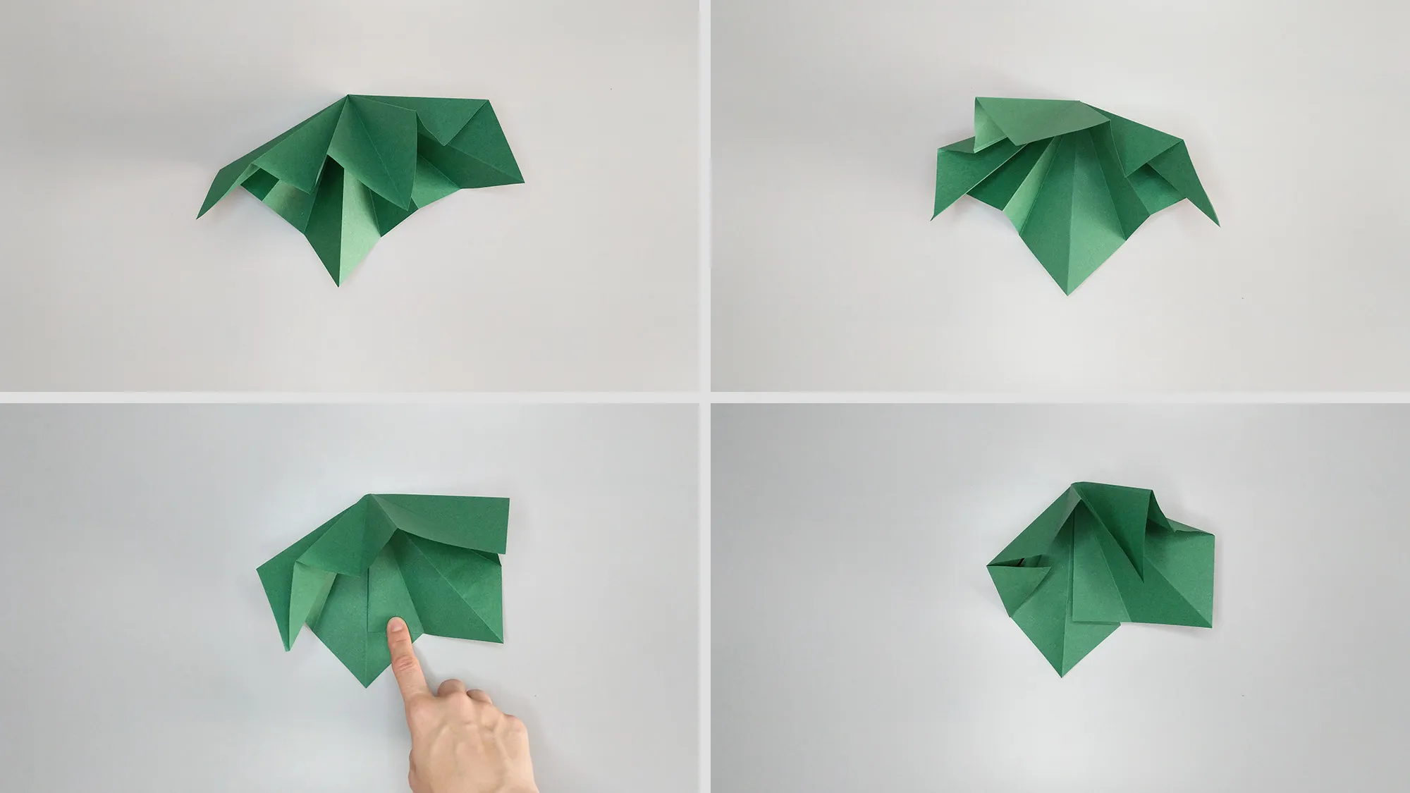 Origami, vánoční strom, ilustrace 10