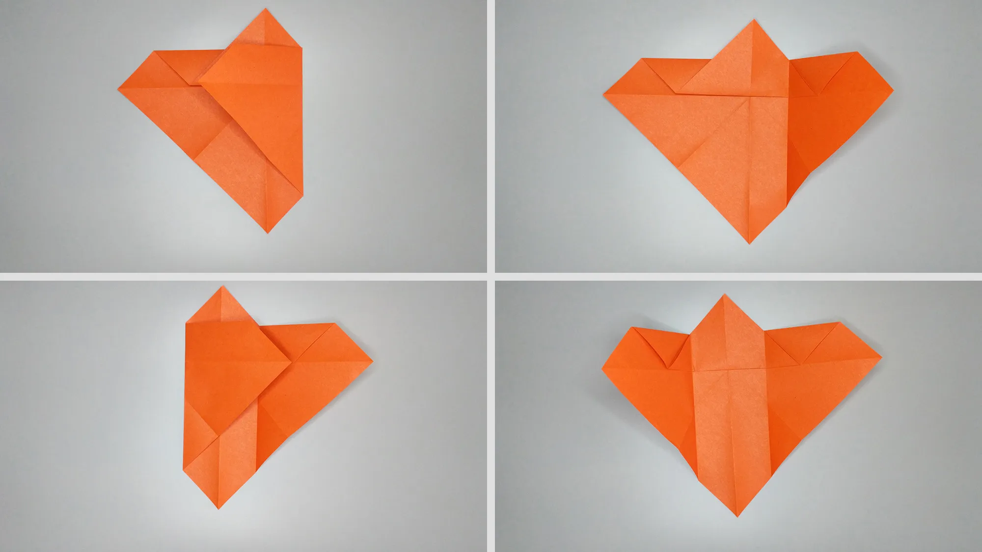 Instructions with photos for folding an origami fox. Step 4